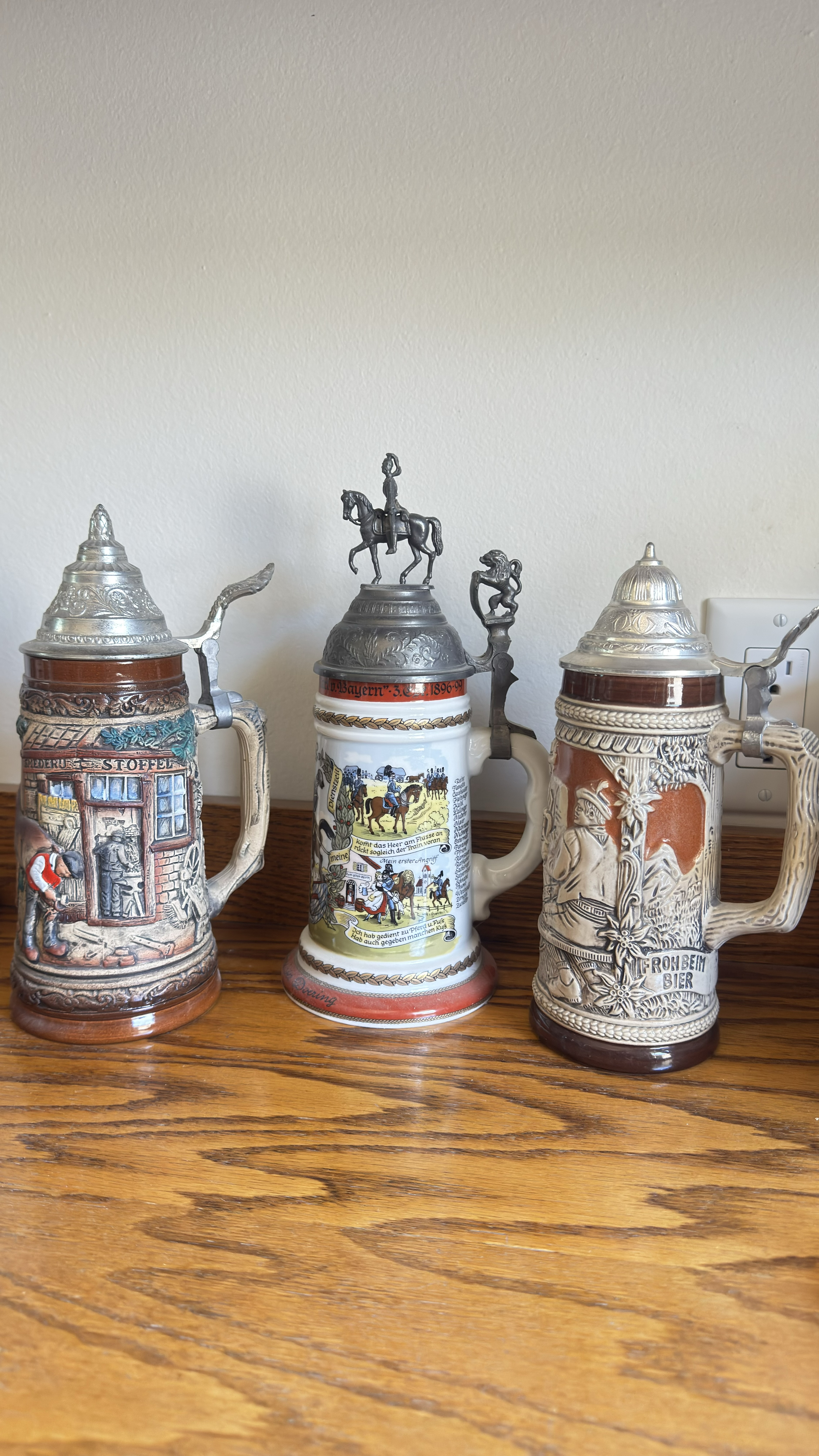 Three West German Ceramic Beer Steins | Maxsold