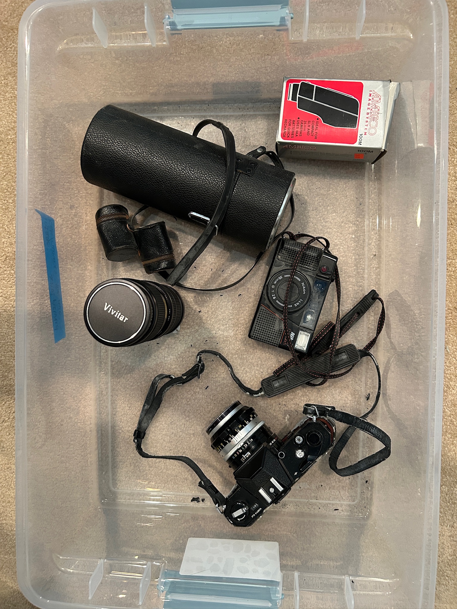 Nikon and Vivitar 35mm Film Cameras, Telephoto Zoom Lens | Maxsold