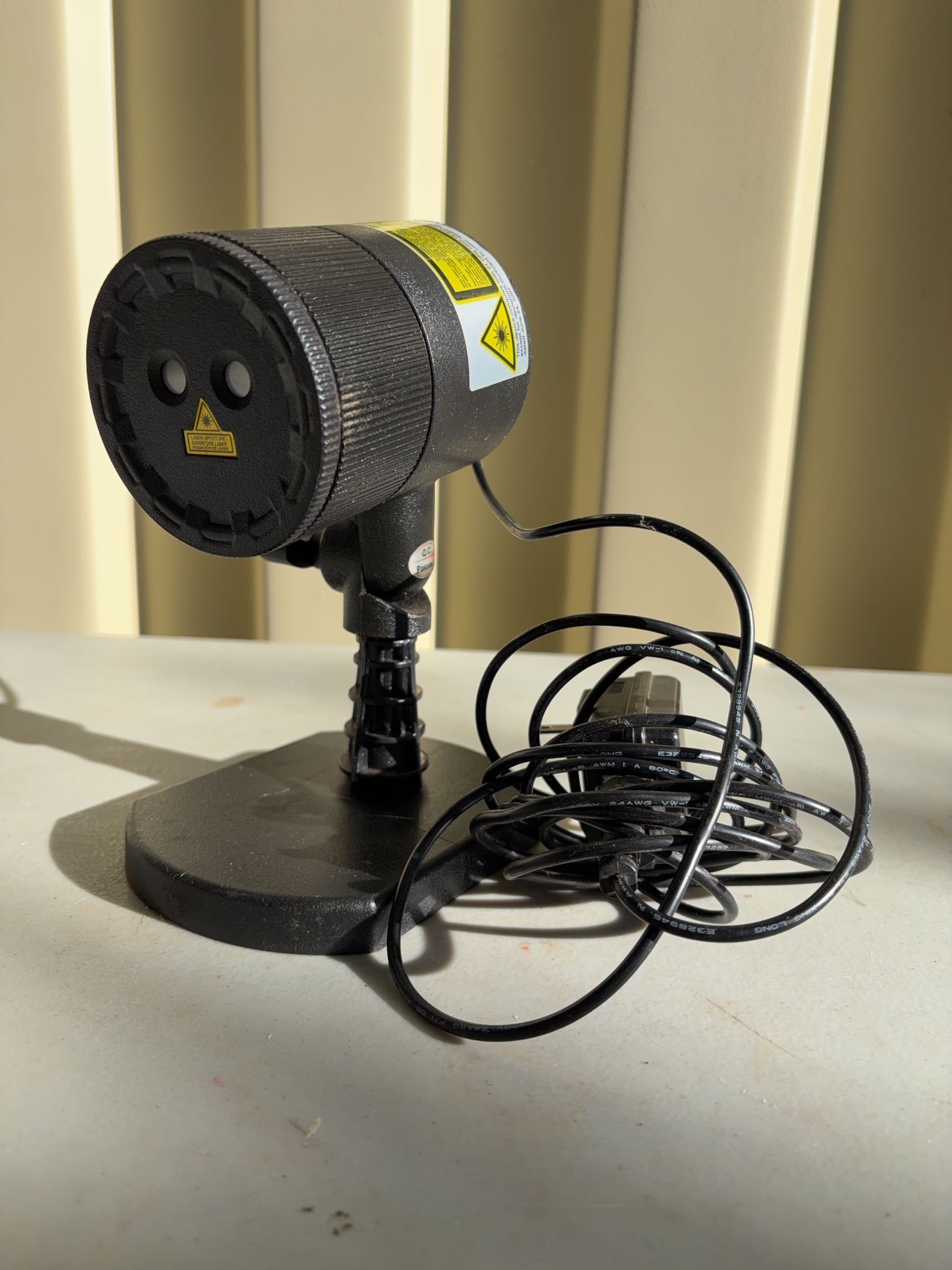 Visely Black Laser Projector with Stand | Maxsold