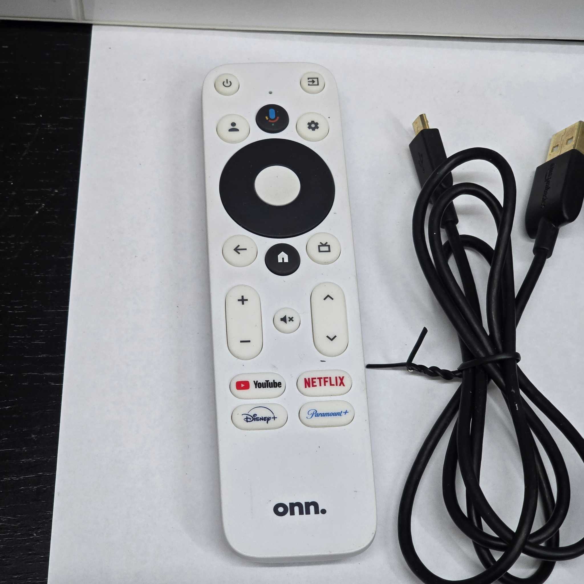 Onn 4K Streaming Box With Remote And Cables | Maxsold