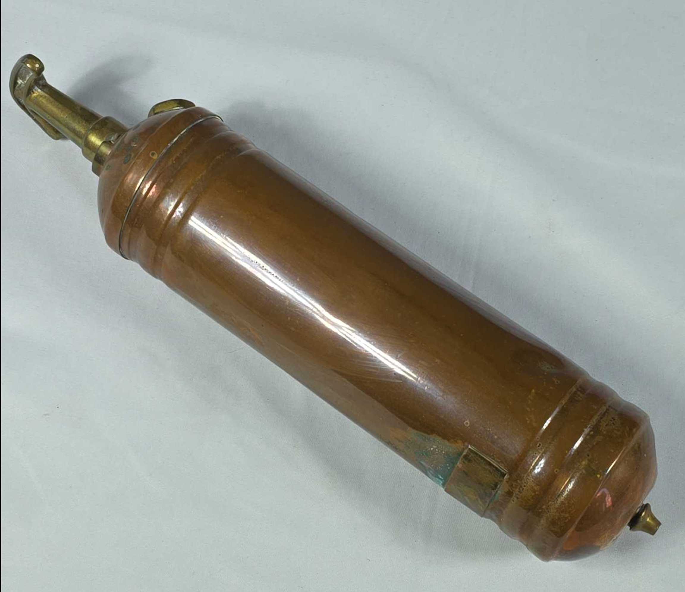 Pyrene 1948 brass & copper hand pump fire extinguisher | Maxsold
