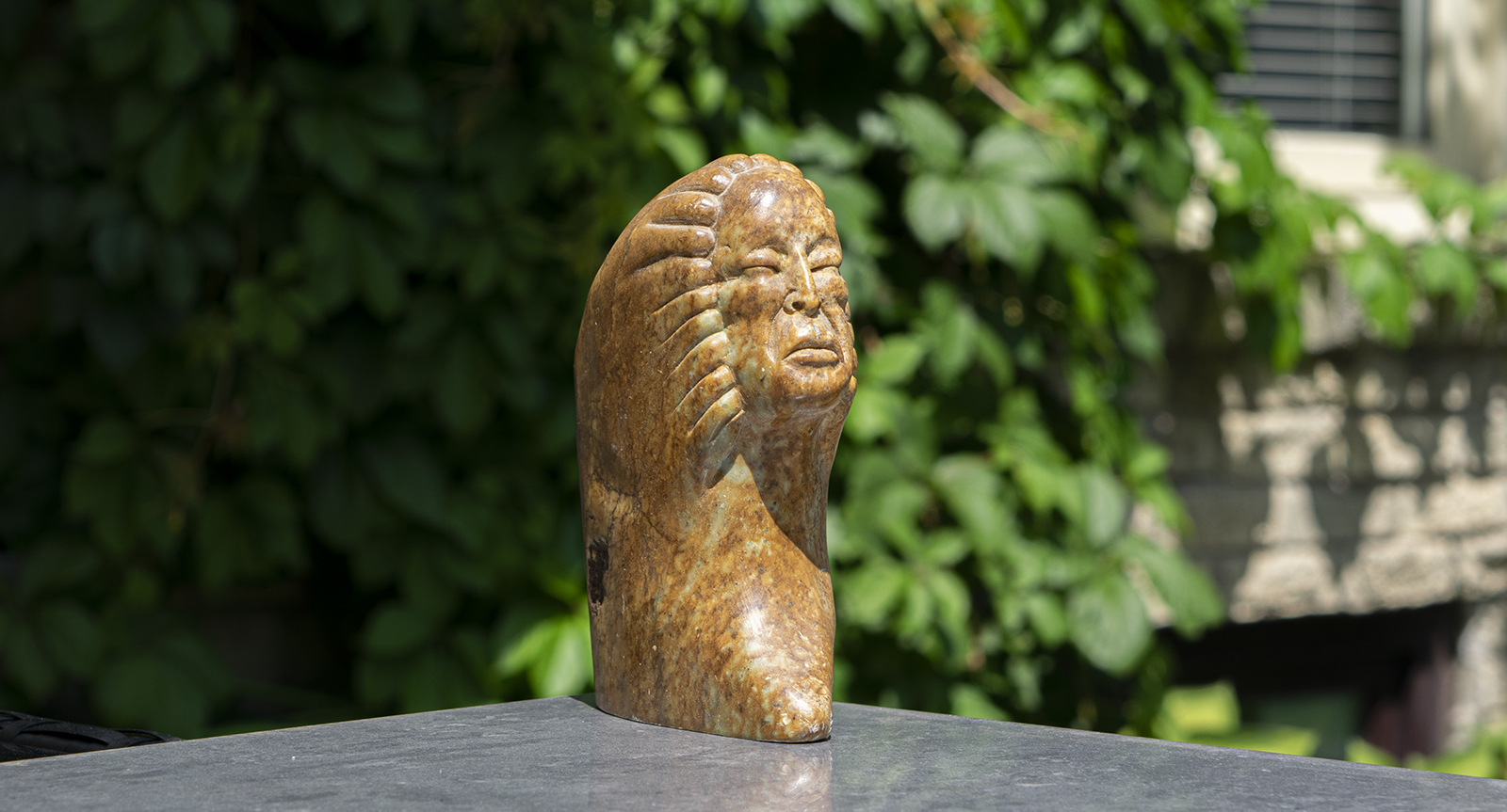 David Maracle Soapstone Chief Sculpture | Maxsold