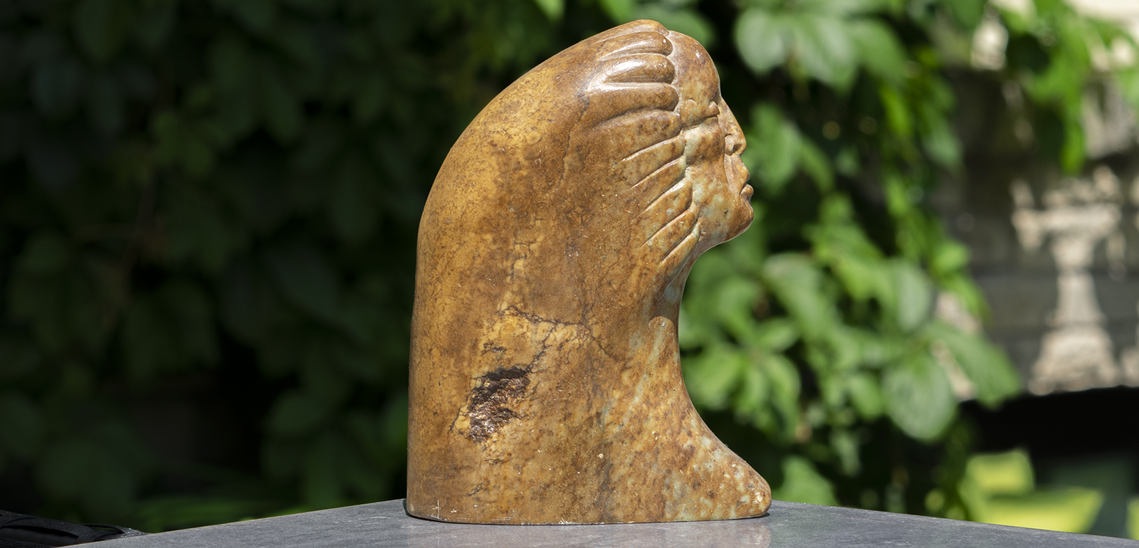 David Maracle Soapstone Chief Sculpture | Maxsold