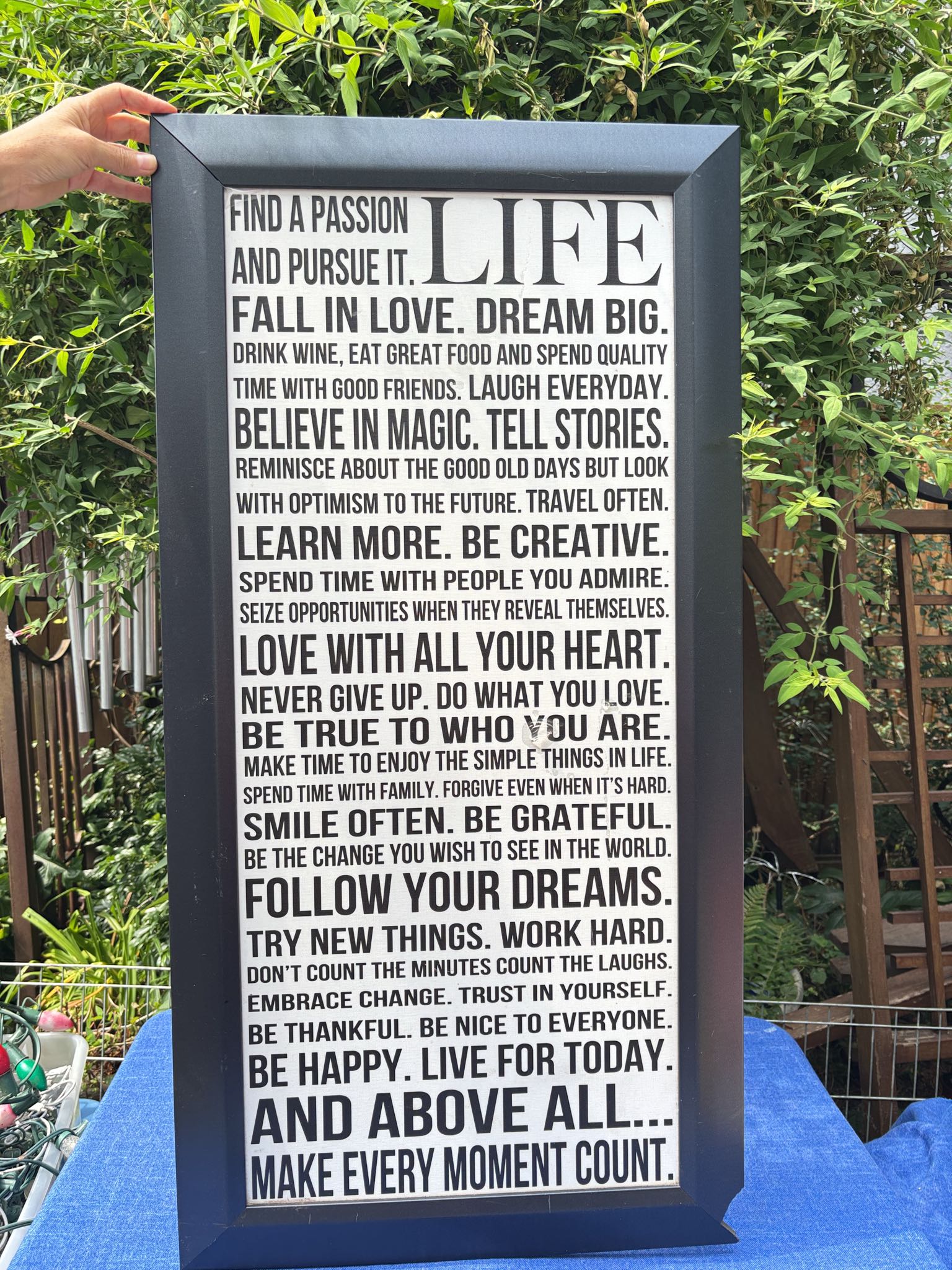 Large Vertical Typography Framed Wall Art | Maxsold