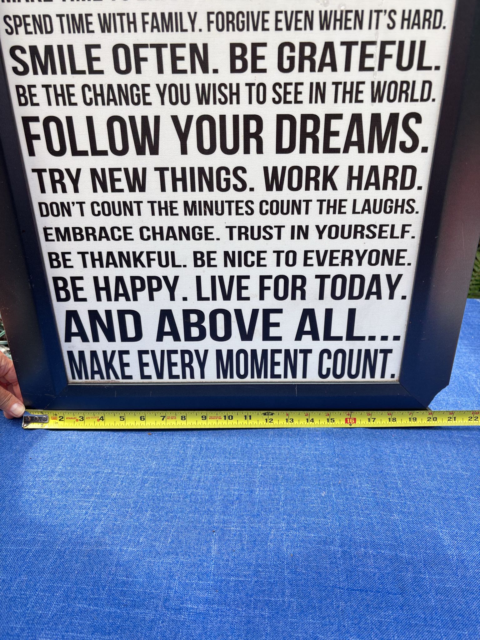 Large Vertical Typography Framed Wall Art | Maxsold