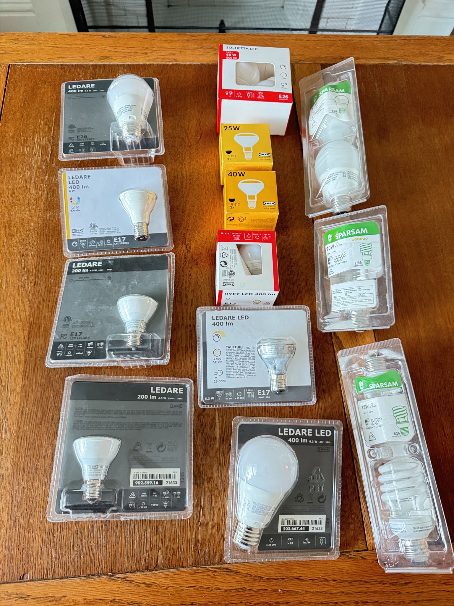 IKEA LEDARE, SOLHETTA & Sparsam LED Bulbs E26/E17 2700 K | Maxsold