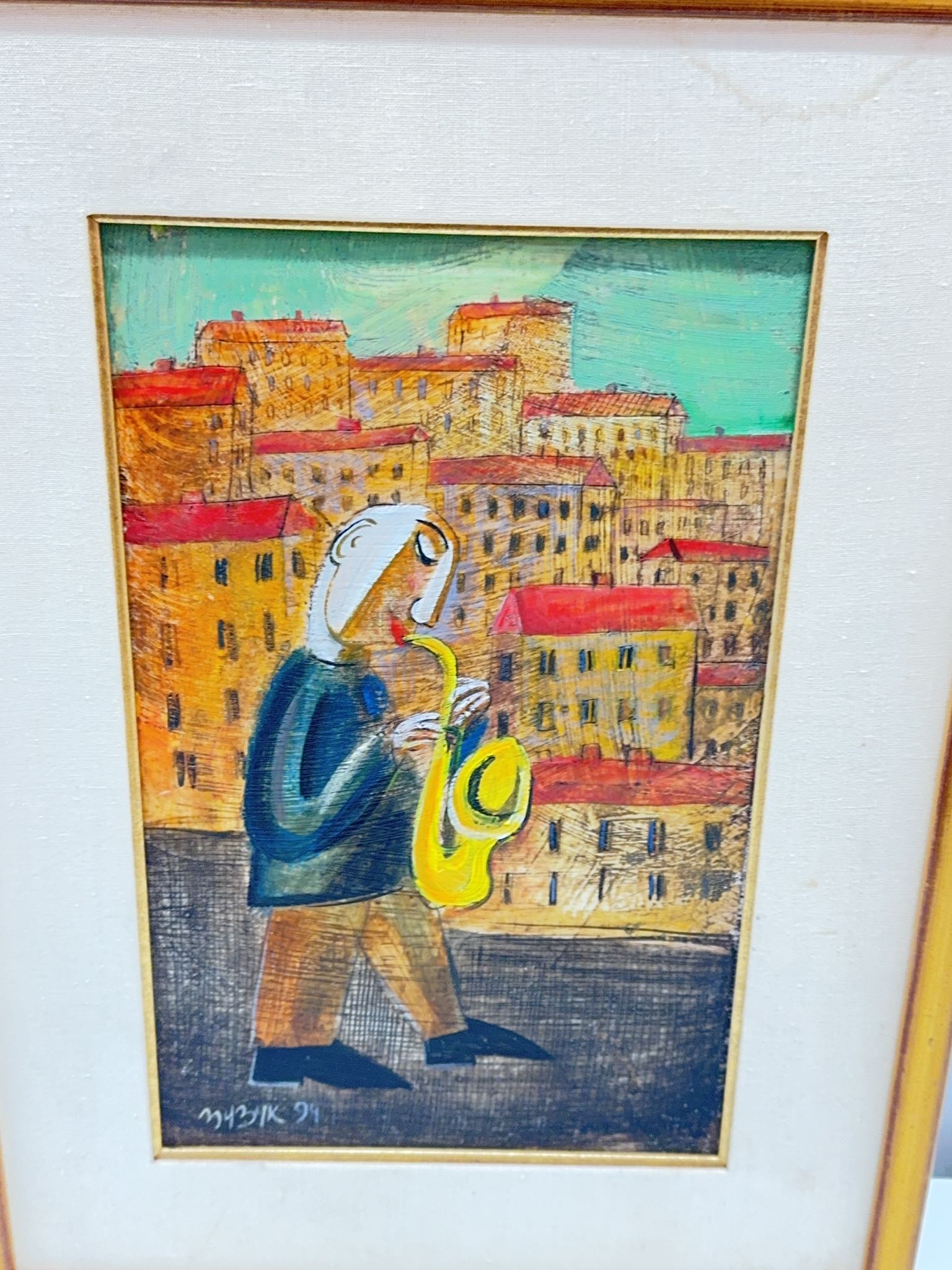 Roman Zuzuk 1994 mixed media painting | Maxsold