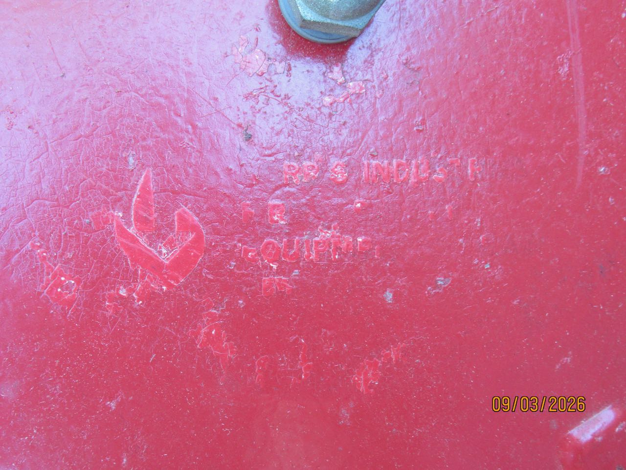 Vintage red cast metal sprinkler alarm bell | Maxsold