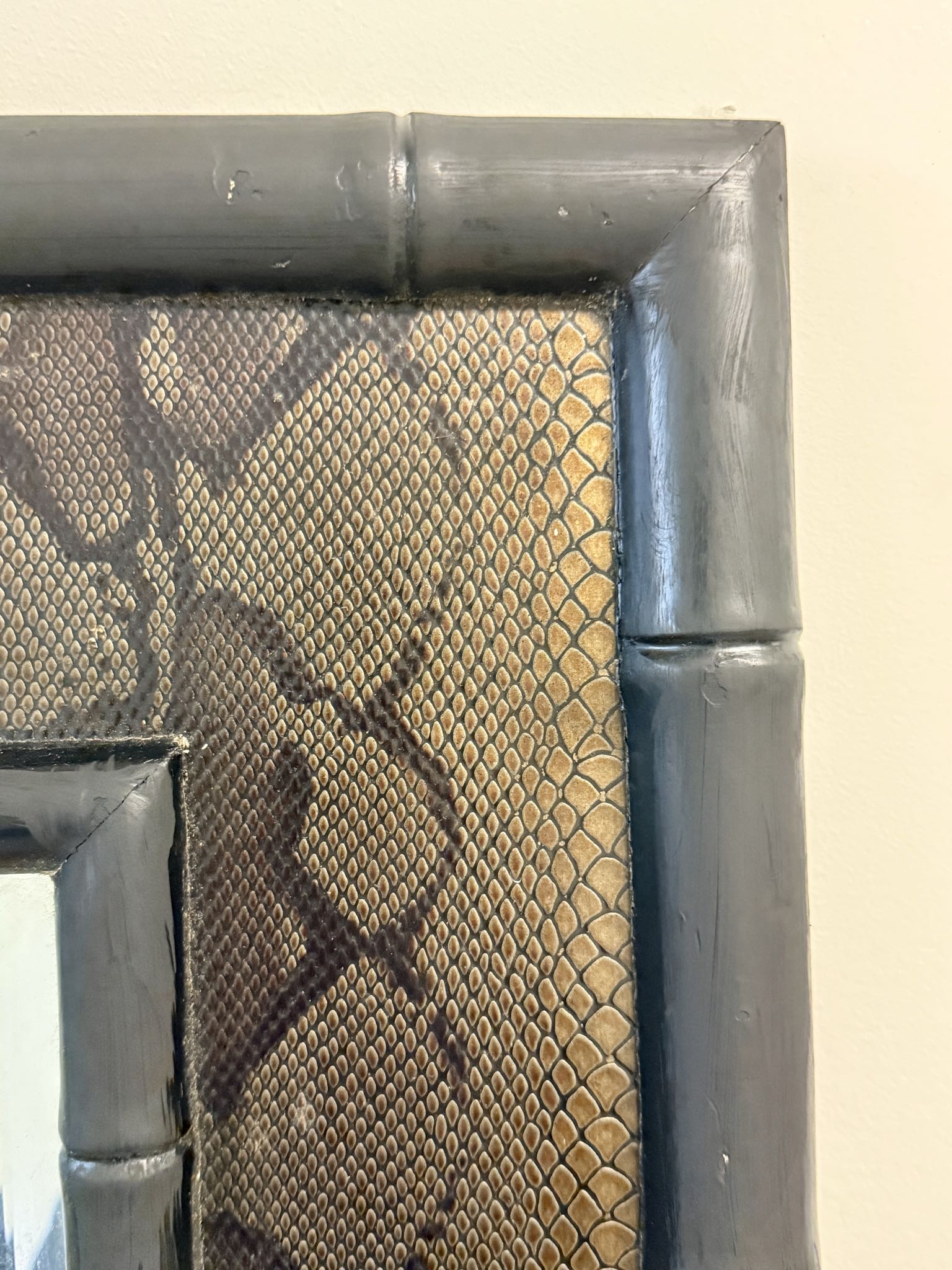 Wall Mirror with Snakeskin-Patterned Inset A | Maxsold
