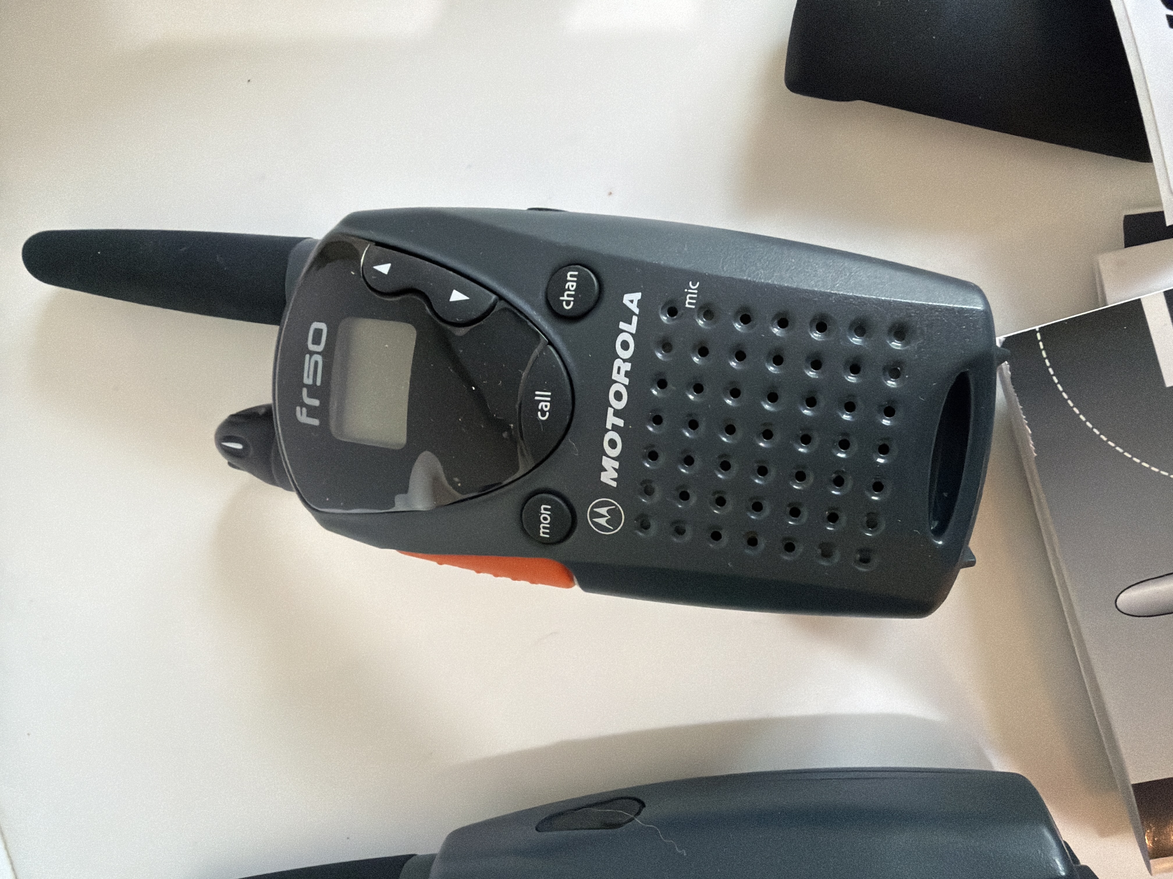 Motorola FR50 two-way radios with manuals, clip, magnifiers | Maxsold