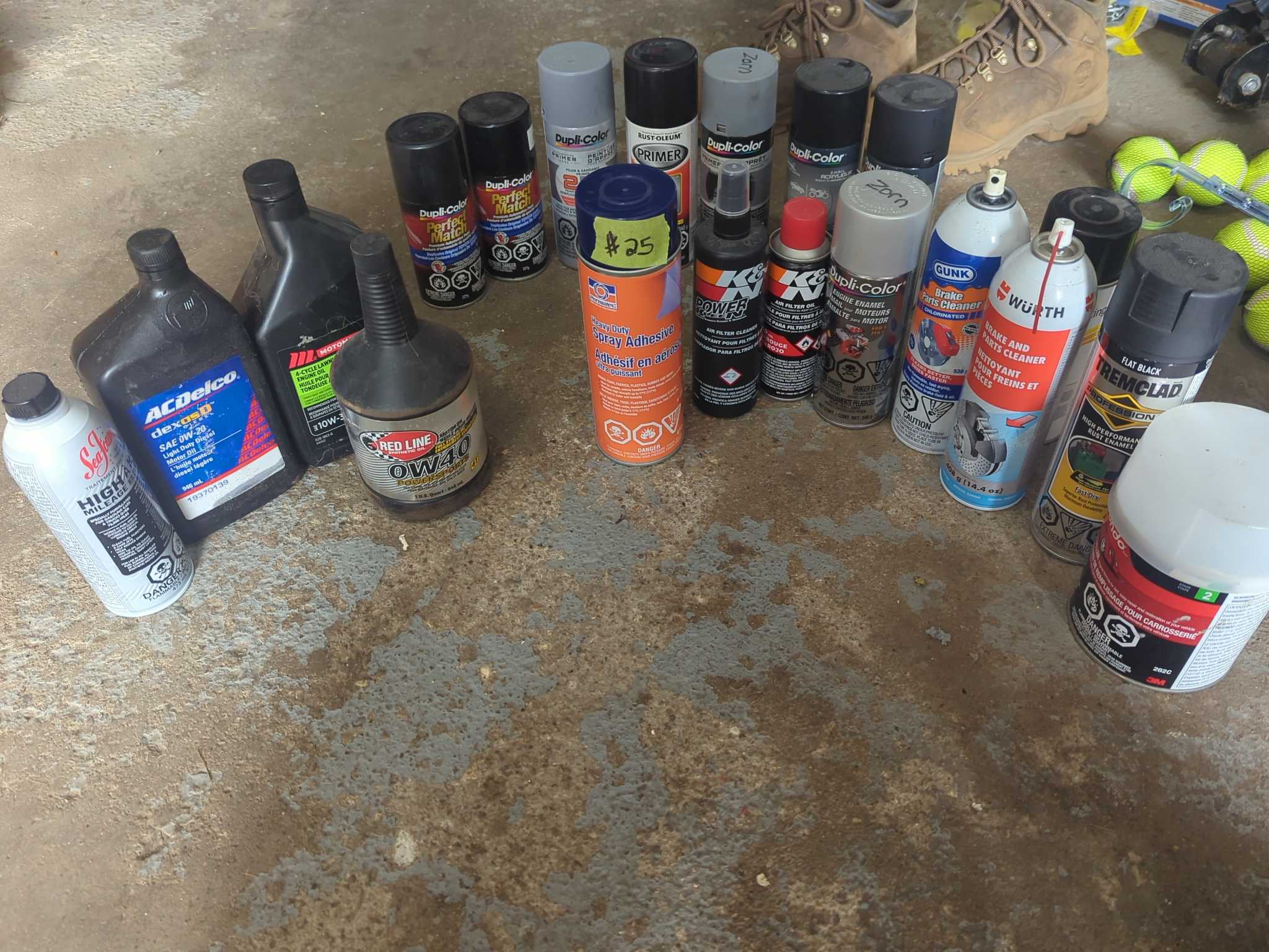 17 Automotive Aerosols & Fluids | Maxsold