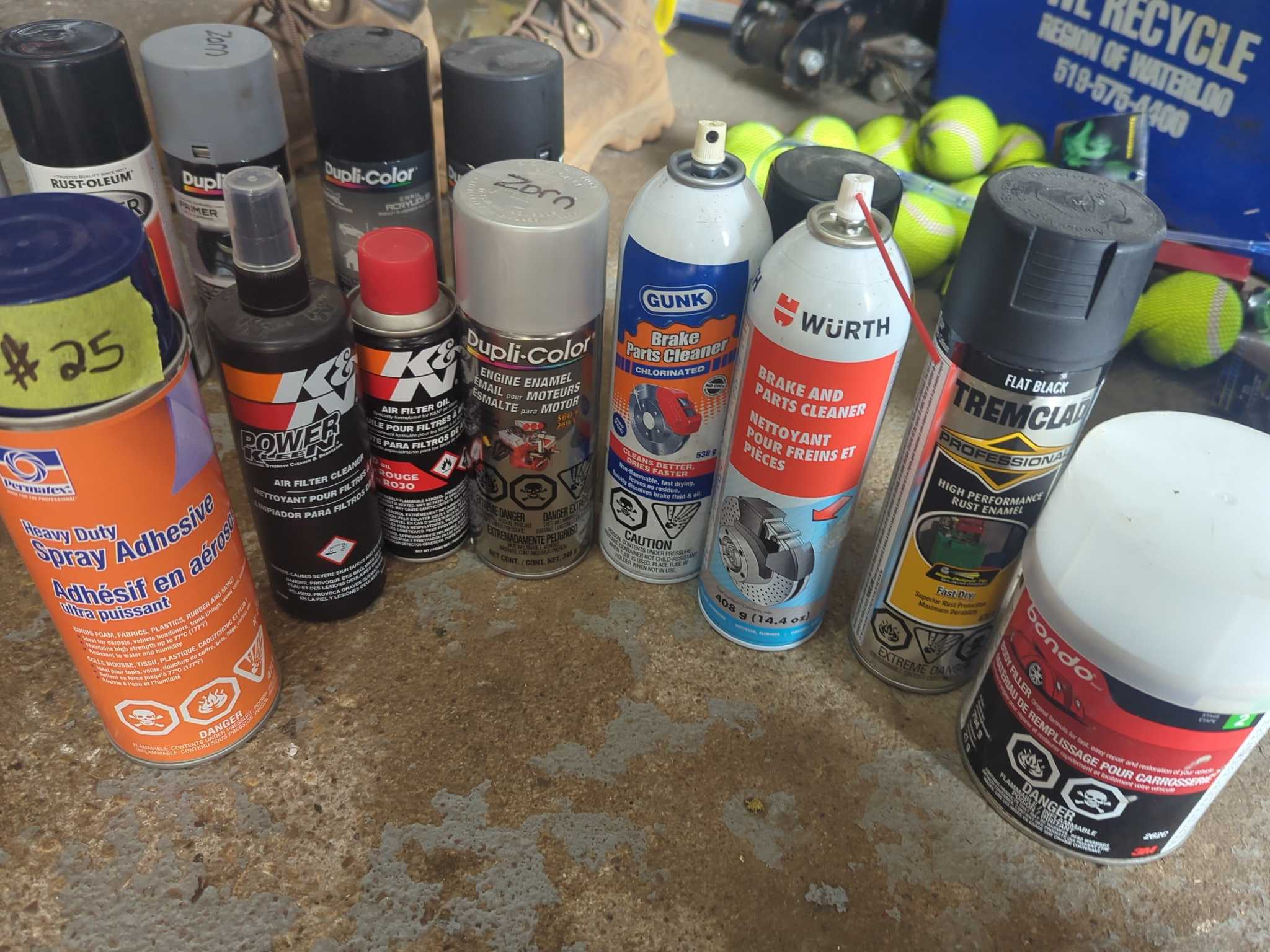 17 Automotive Aerosols & Fluids | Maxsold