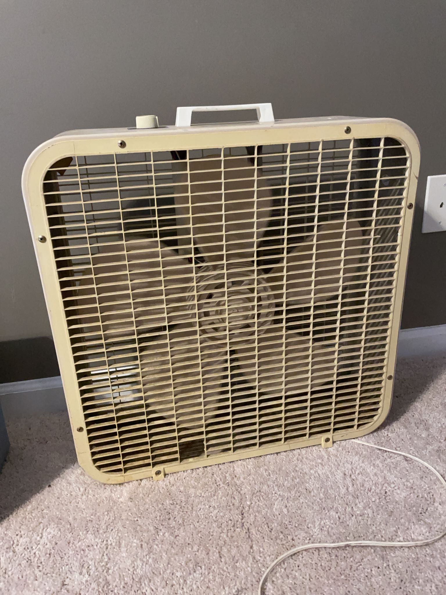 Lakewood 20-Inch Beige 3-Speed Box Fan | Maxsold