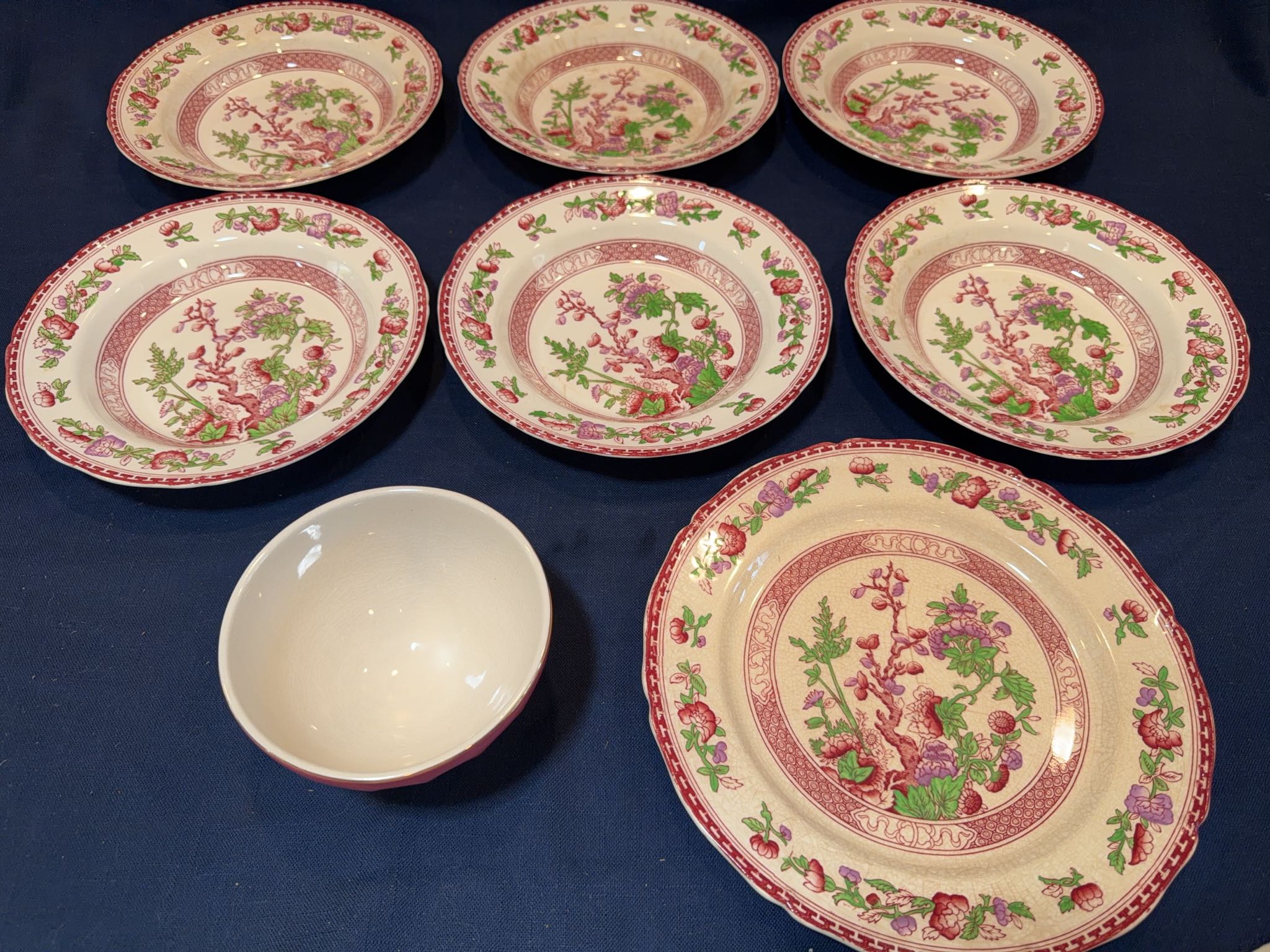 Vintage Midwinter Indian Tree Plate And Bowls | Maxsold