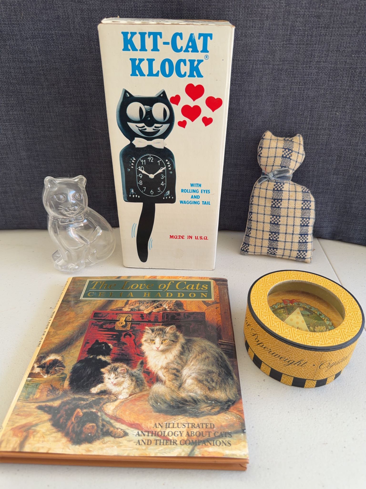 Kit-Cat Klock, Crystal Paperweight, Book & Figurines | Maxsold