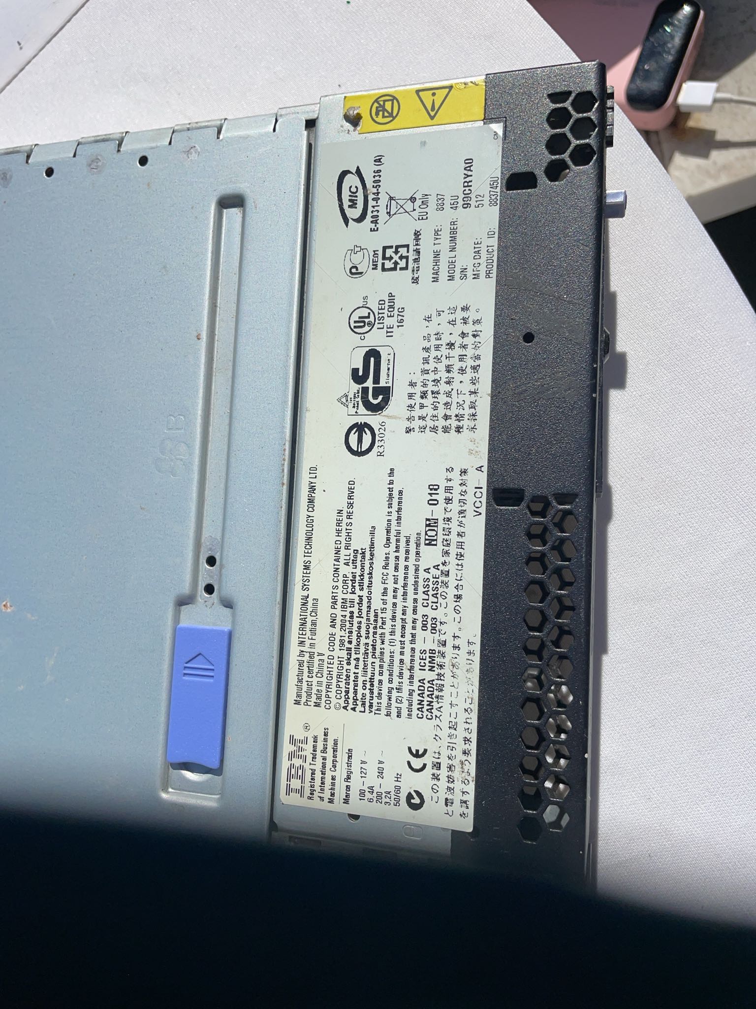 IBM 1U Rackmount Server Chassis FRU 25R5497 | Maxsold