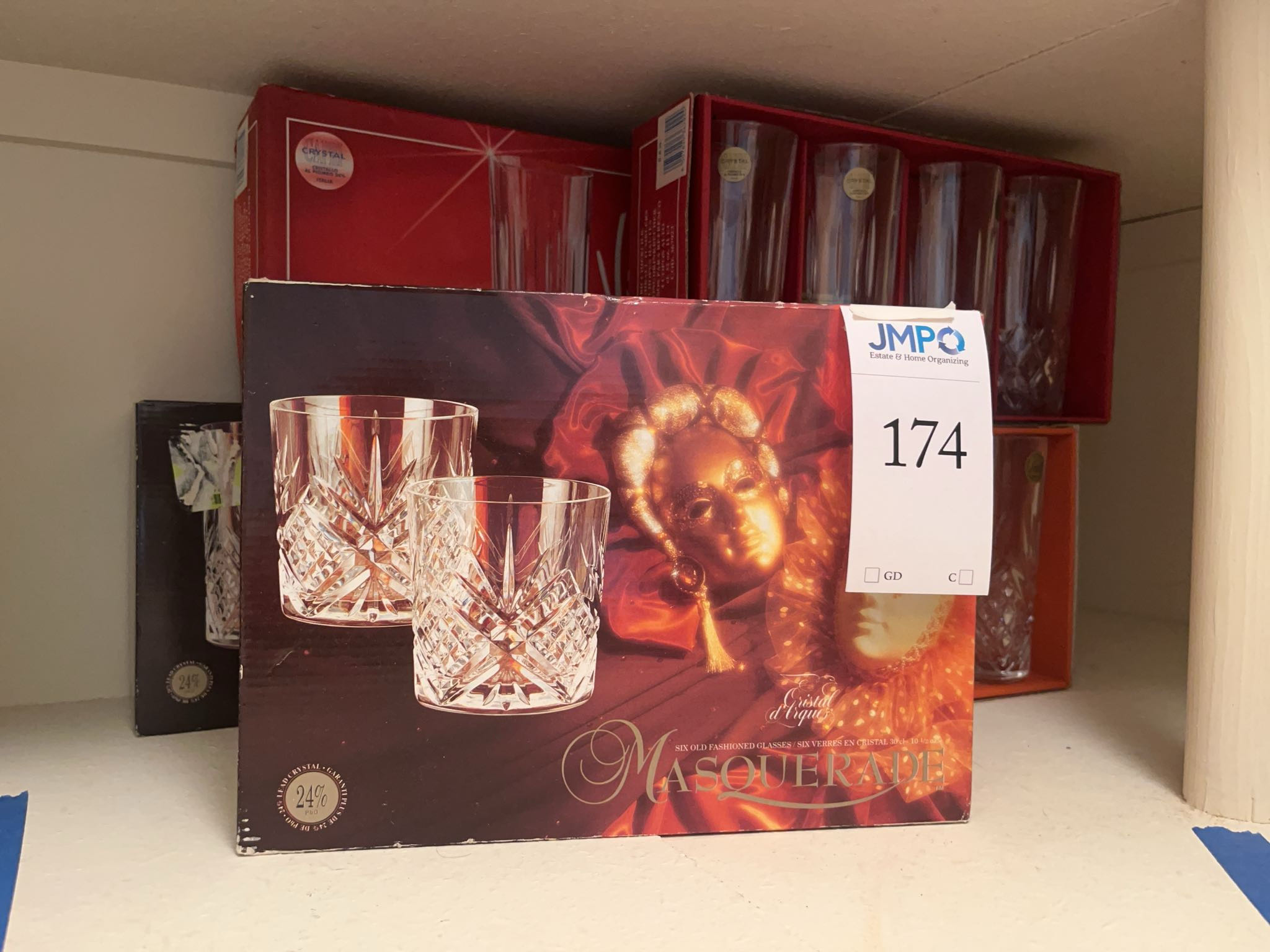 Cristal d’Arques Masquerade Lead Crystal Lowball & Highball Glasses ...