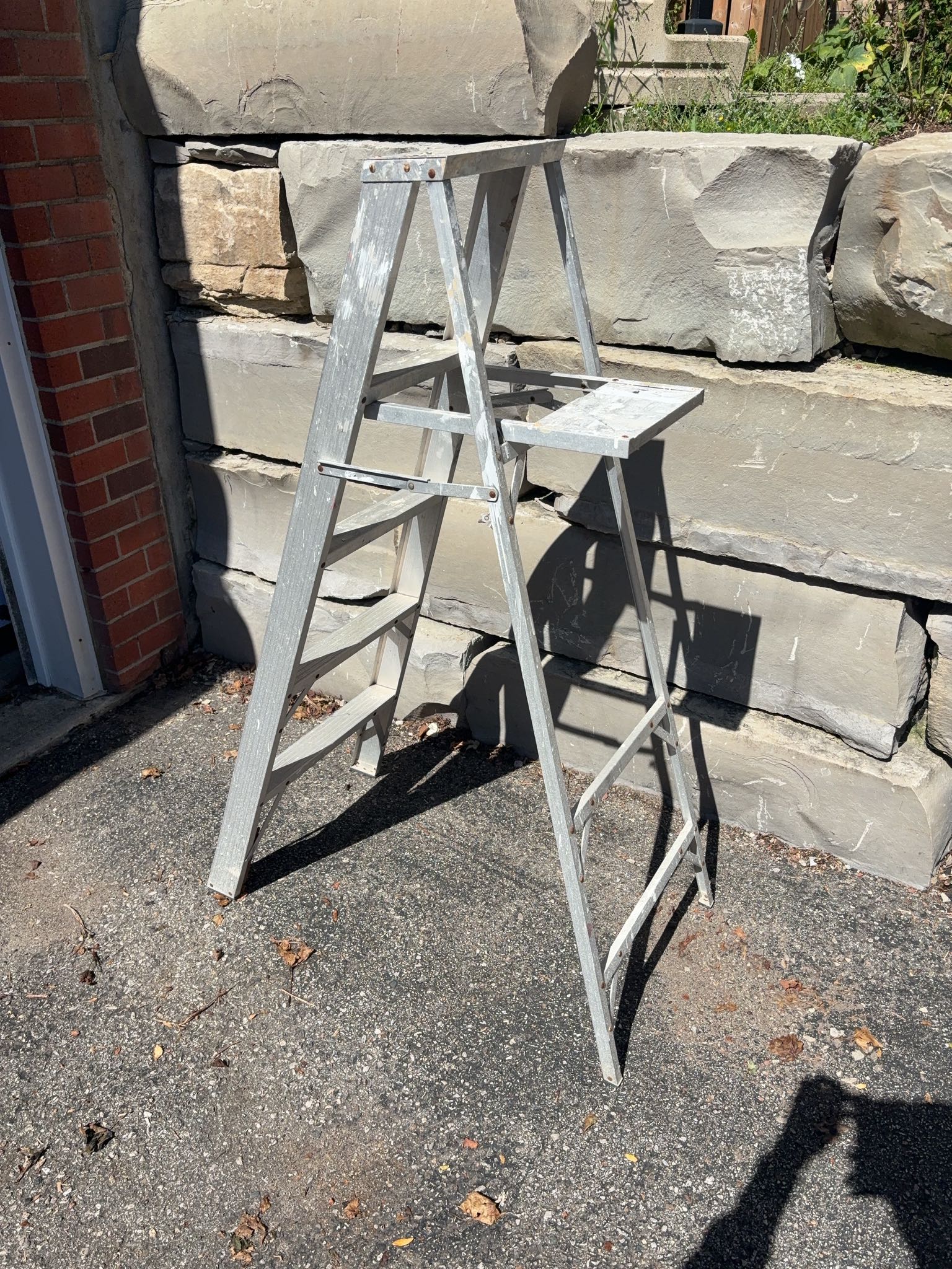 Aluminum 5-ft step ladder with platform | Maxsold