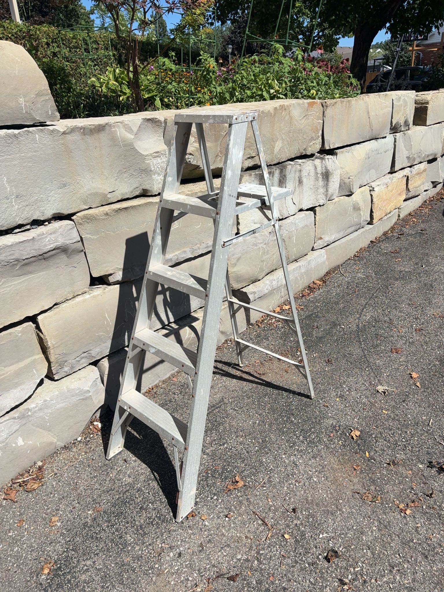 Aluminum 5-ft step ladder with platform | Maxsold