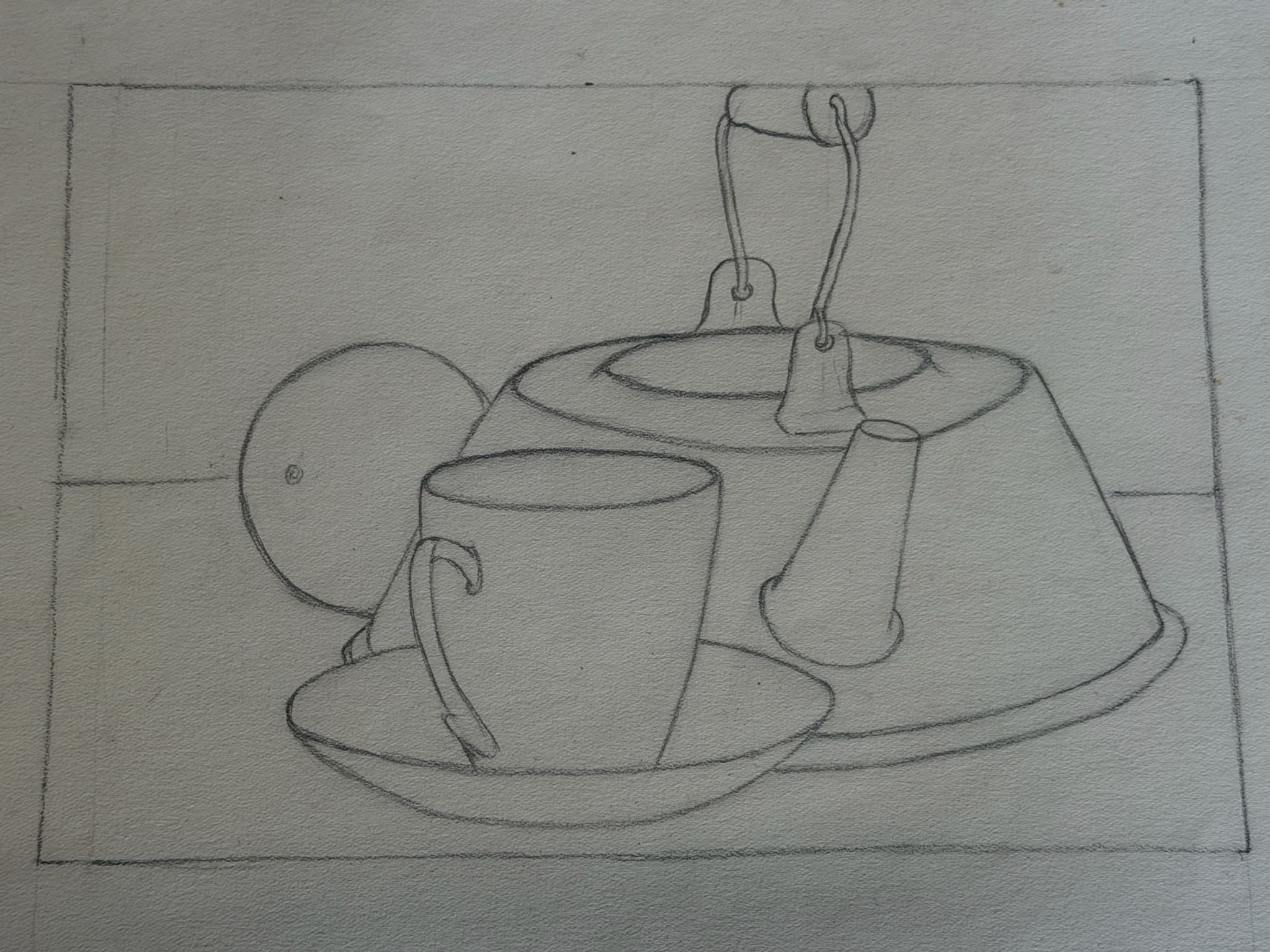 Signed C.K. Simpson pencil still life drawing on paper | Maxsold