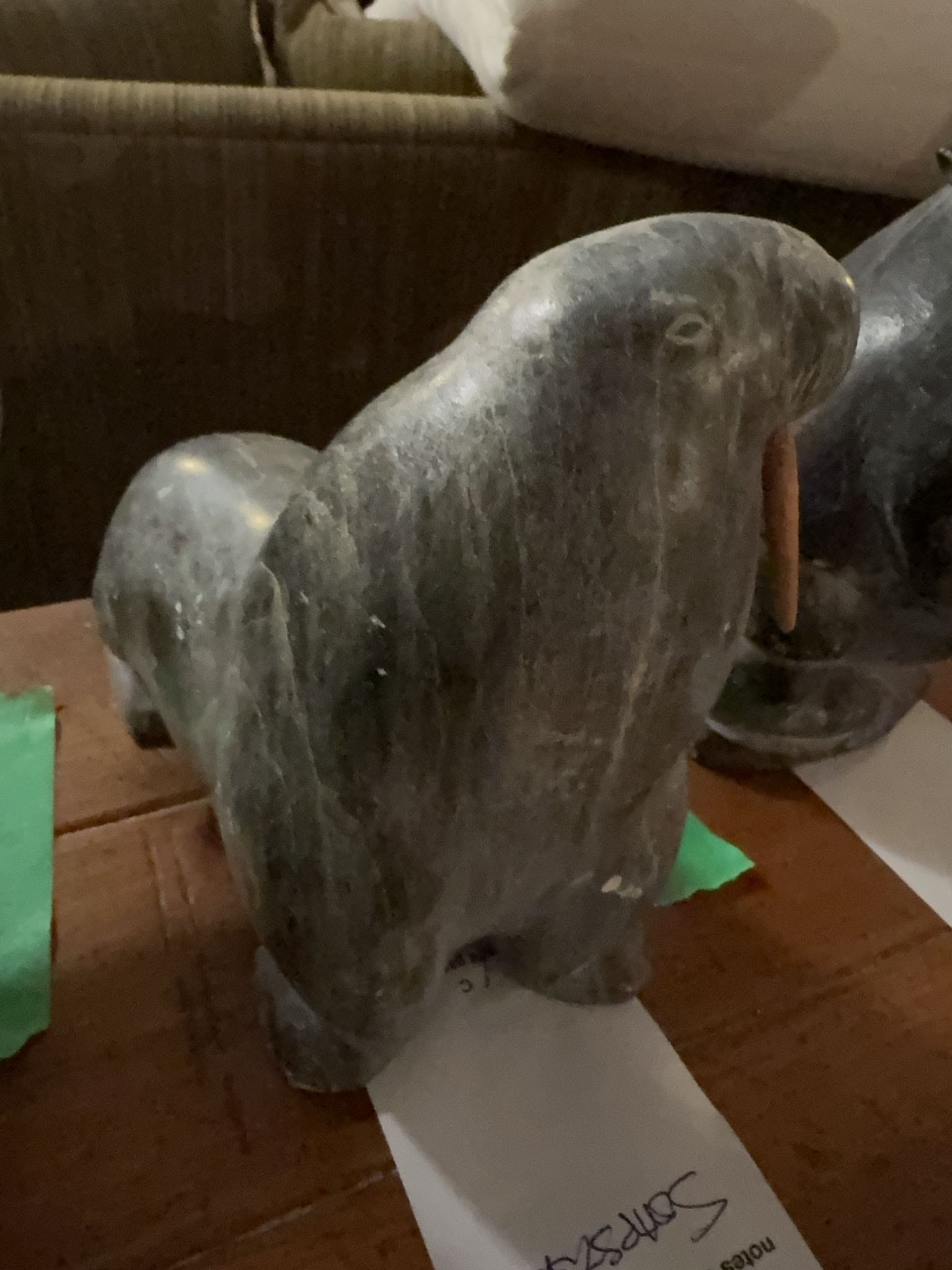 Hand-Carved Soapstone Walrus Sculpture | Maxsold