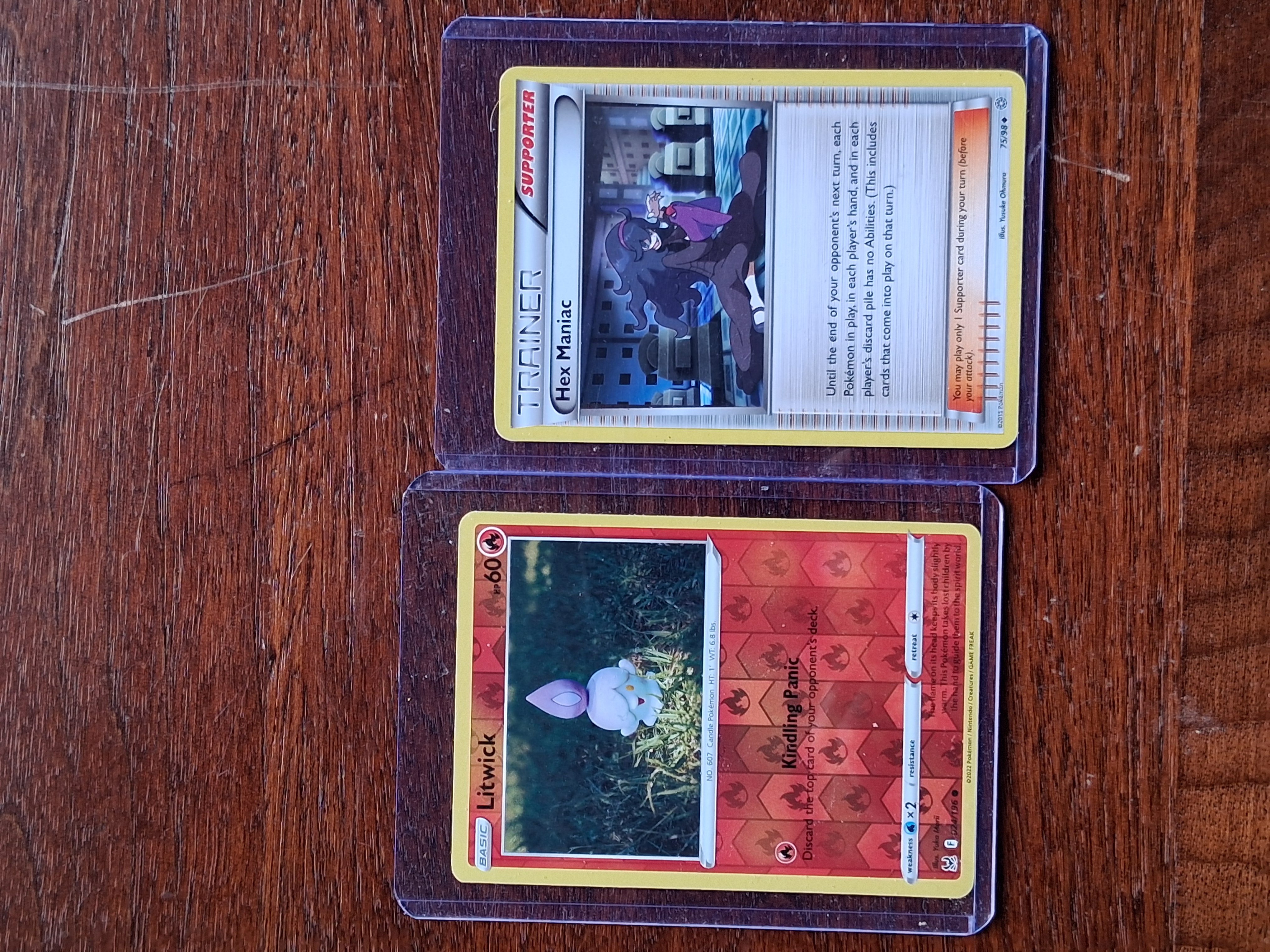 Pokémon Litwick 024/196 & Hex Maniac 75/98 cards | Maxsold