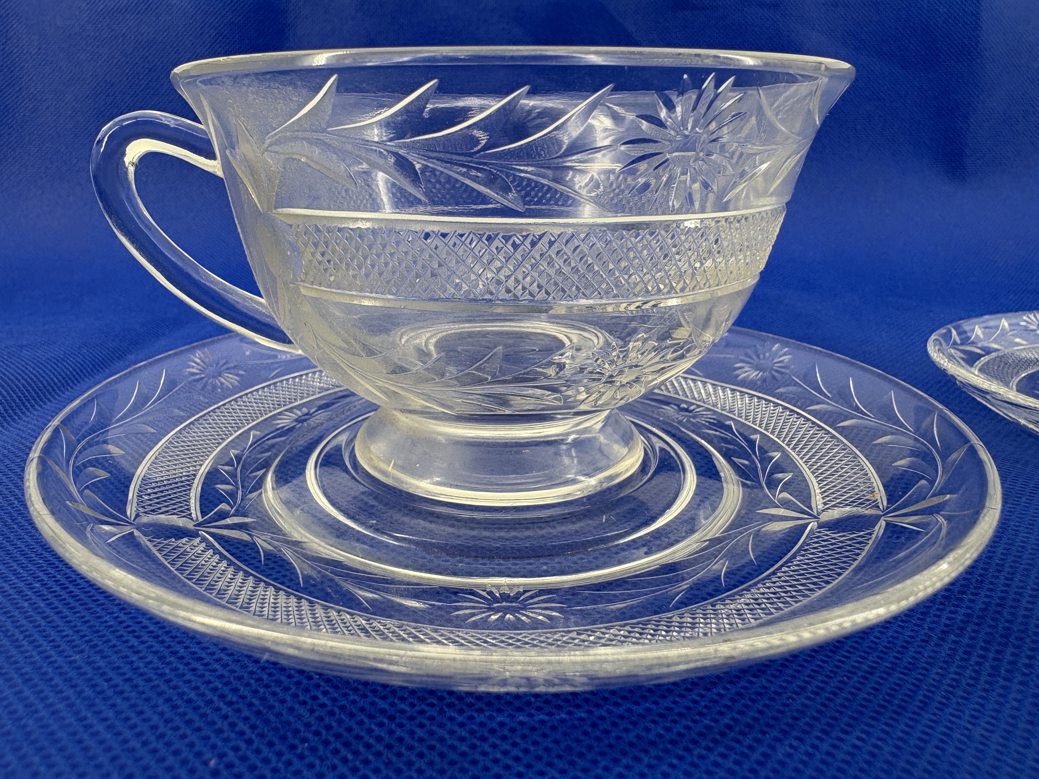 Libbey American Brilliant Cut Glass Tableware, 83-Piece Signed Set, c ...