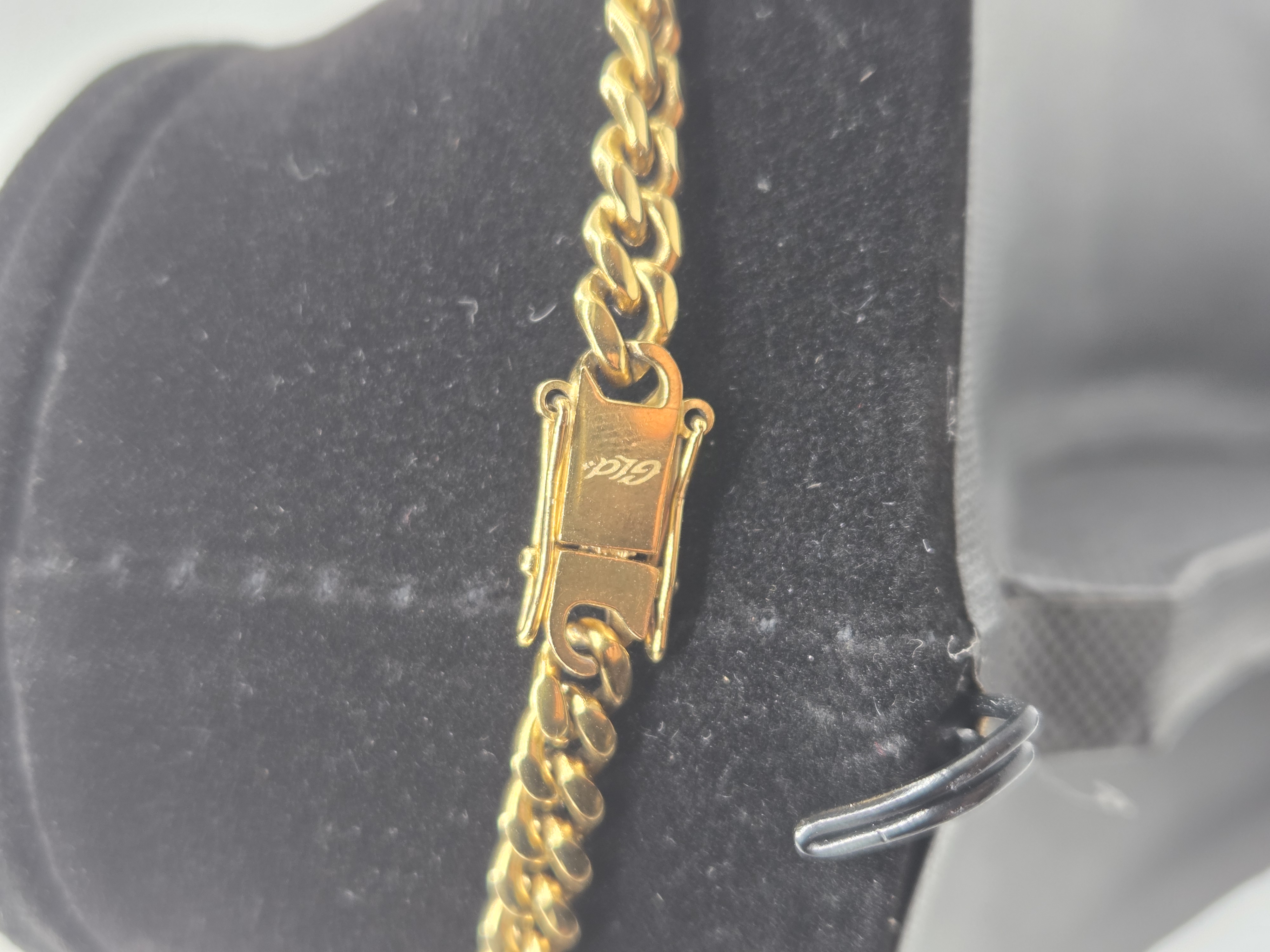 GLD gold-plated stainless steel Cuban link chain necklace | Maxsold