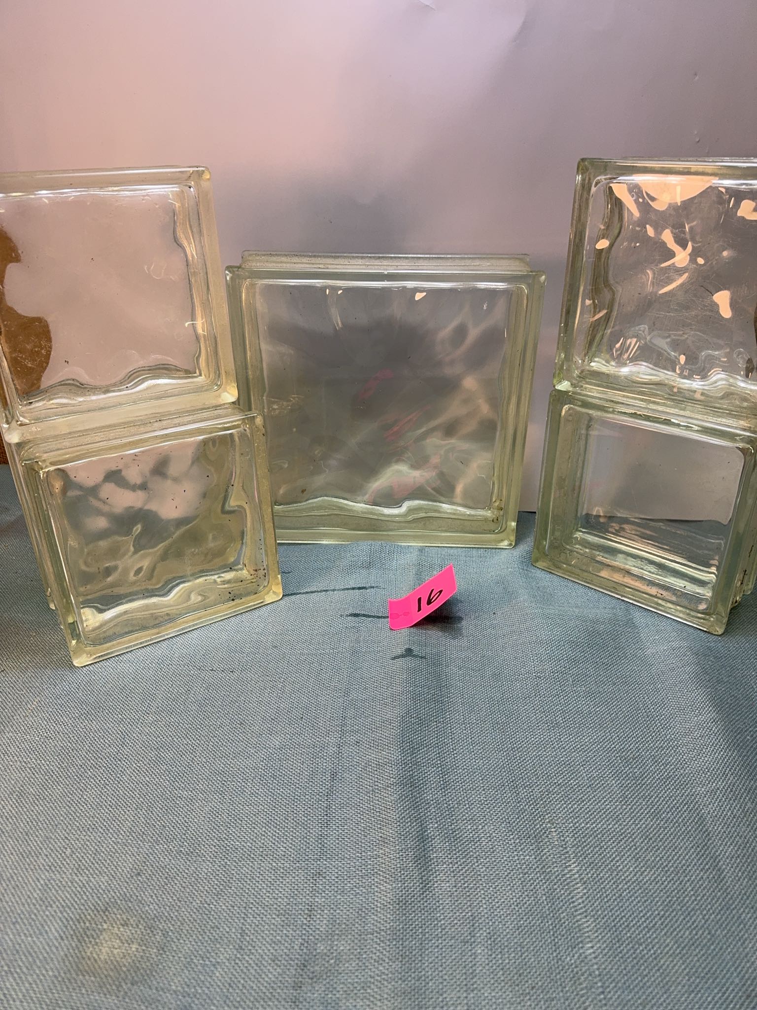 Clear architectural glass blocks, 6 pieces | Maxsold