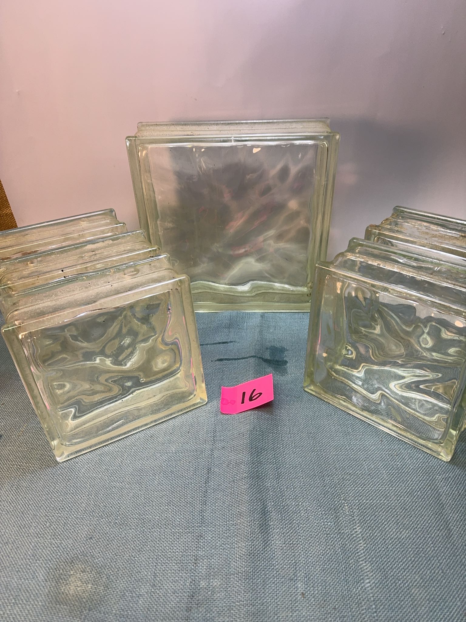 Clear architectural glass blocks, 6 pieces | Maxsold
