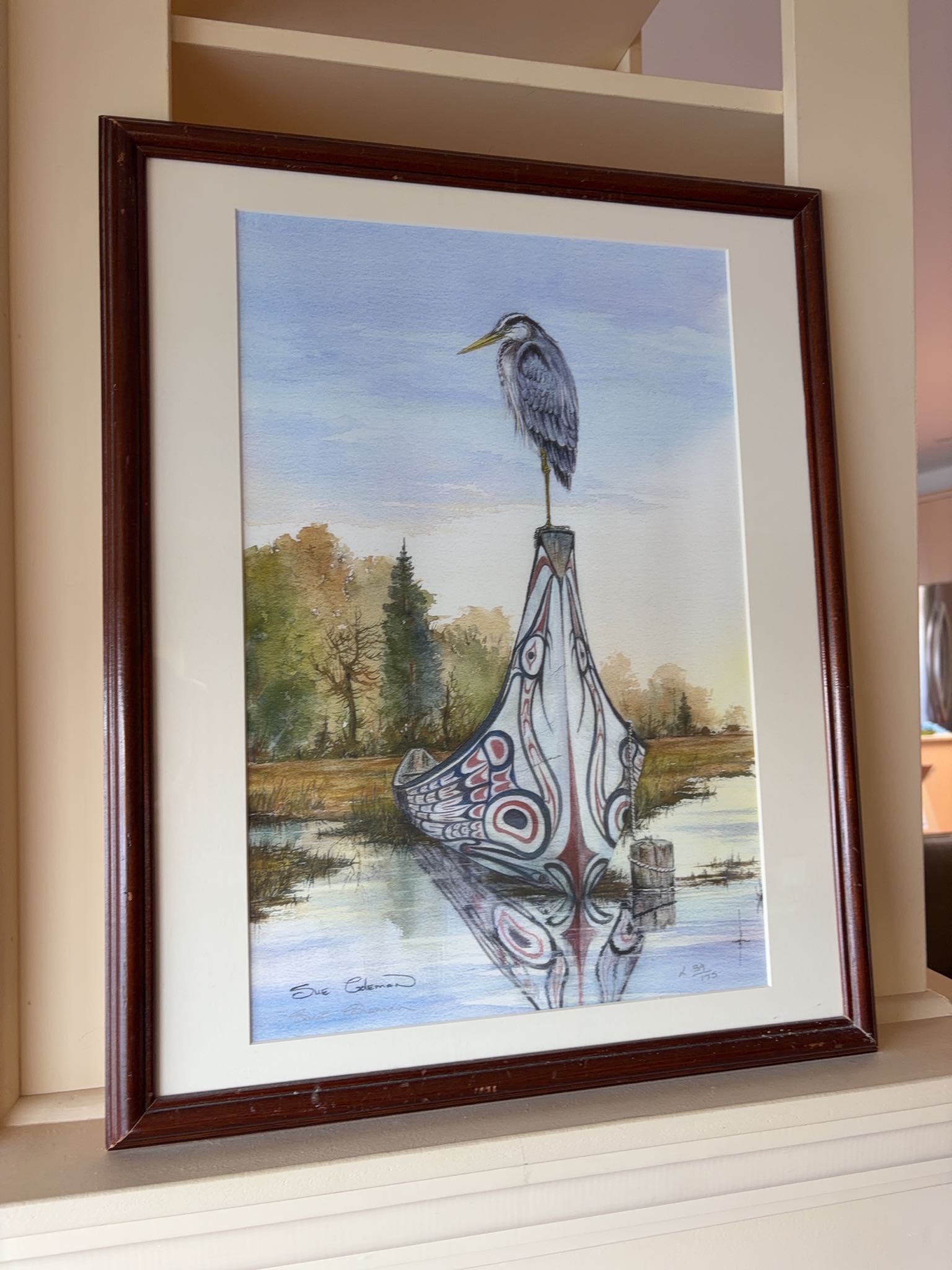 Sue Coleman Giclée Heron Landscape Print, 39/175 | Maxsold