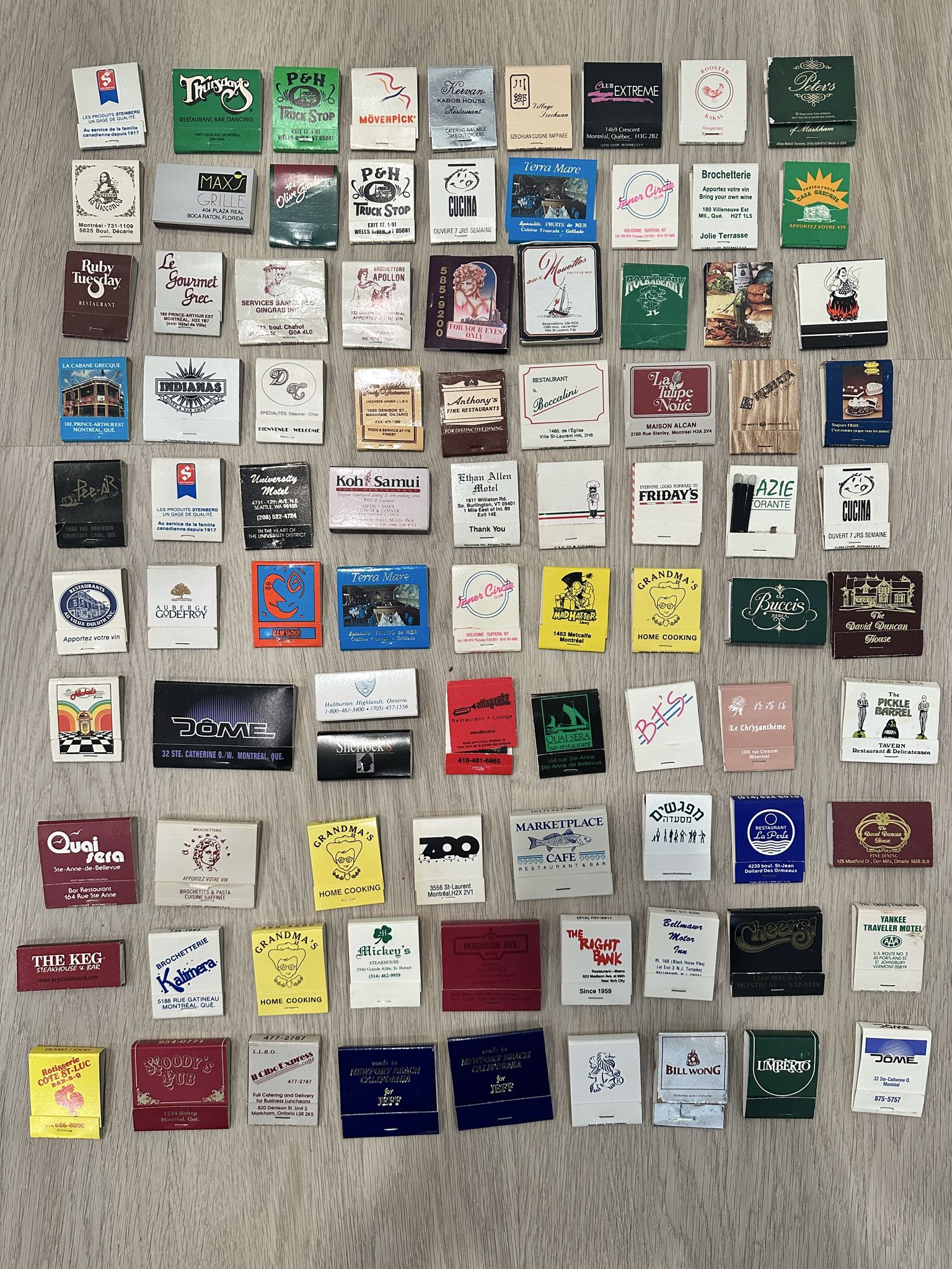 Approx. 90 vintage advertising matchbooks and matchboxes | Maxsold