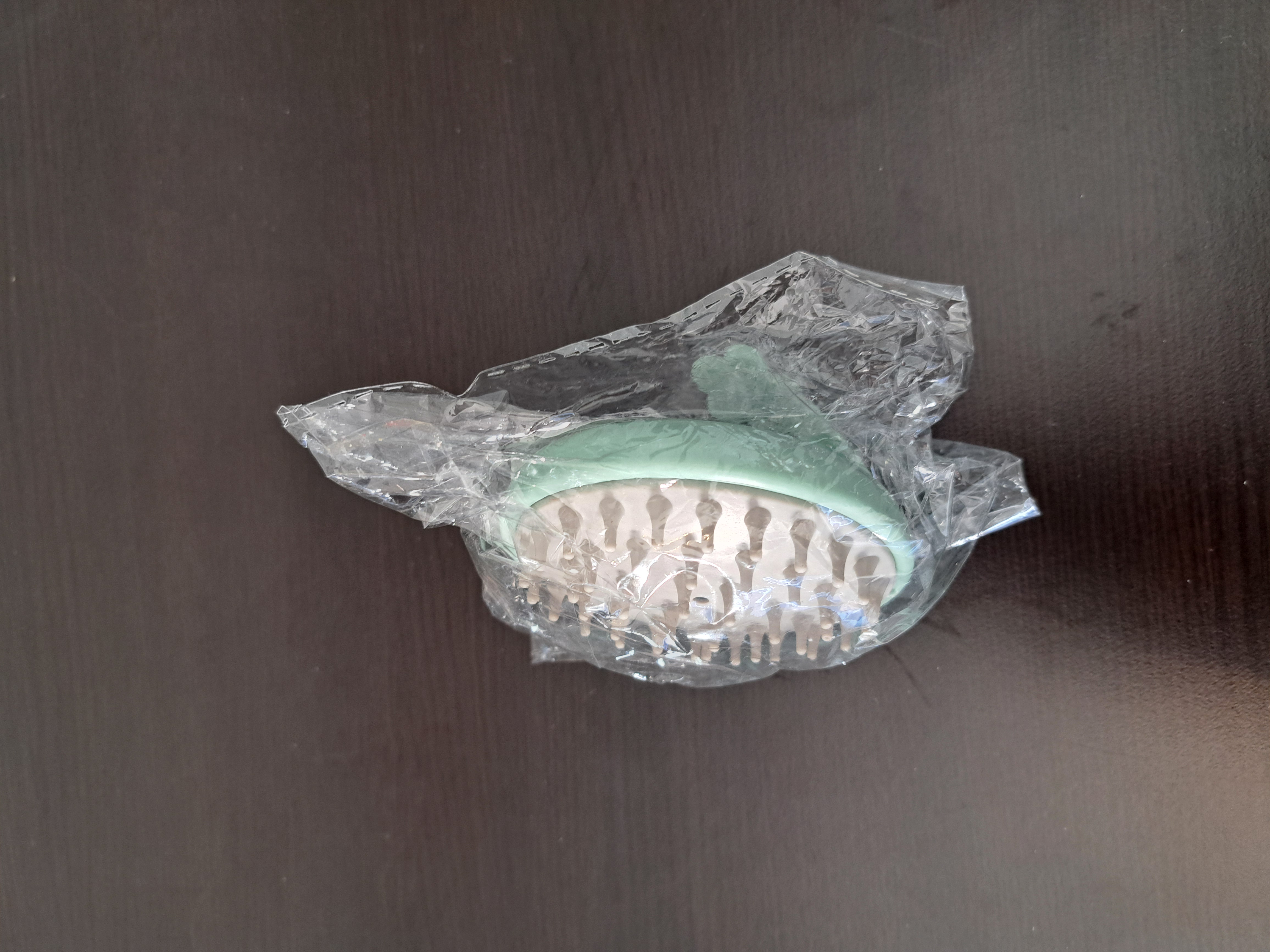 Mint green silicone scalp massager brush | Maxsold