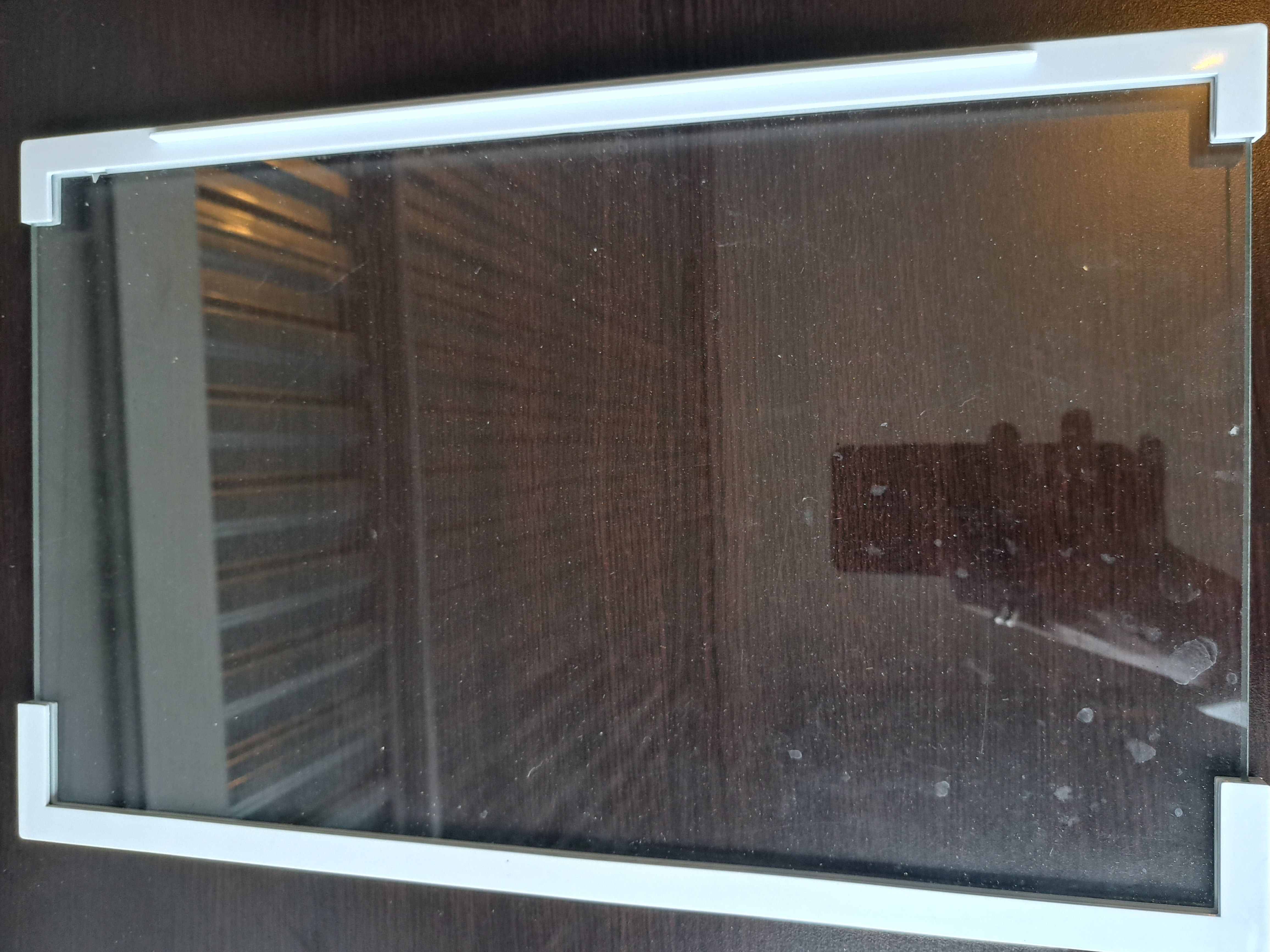 Refrigerator Glass Shelf With White Plastic Trim | Maxsold