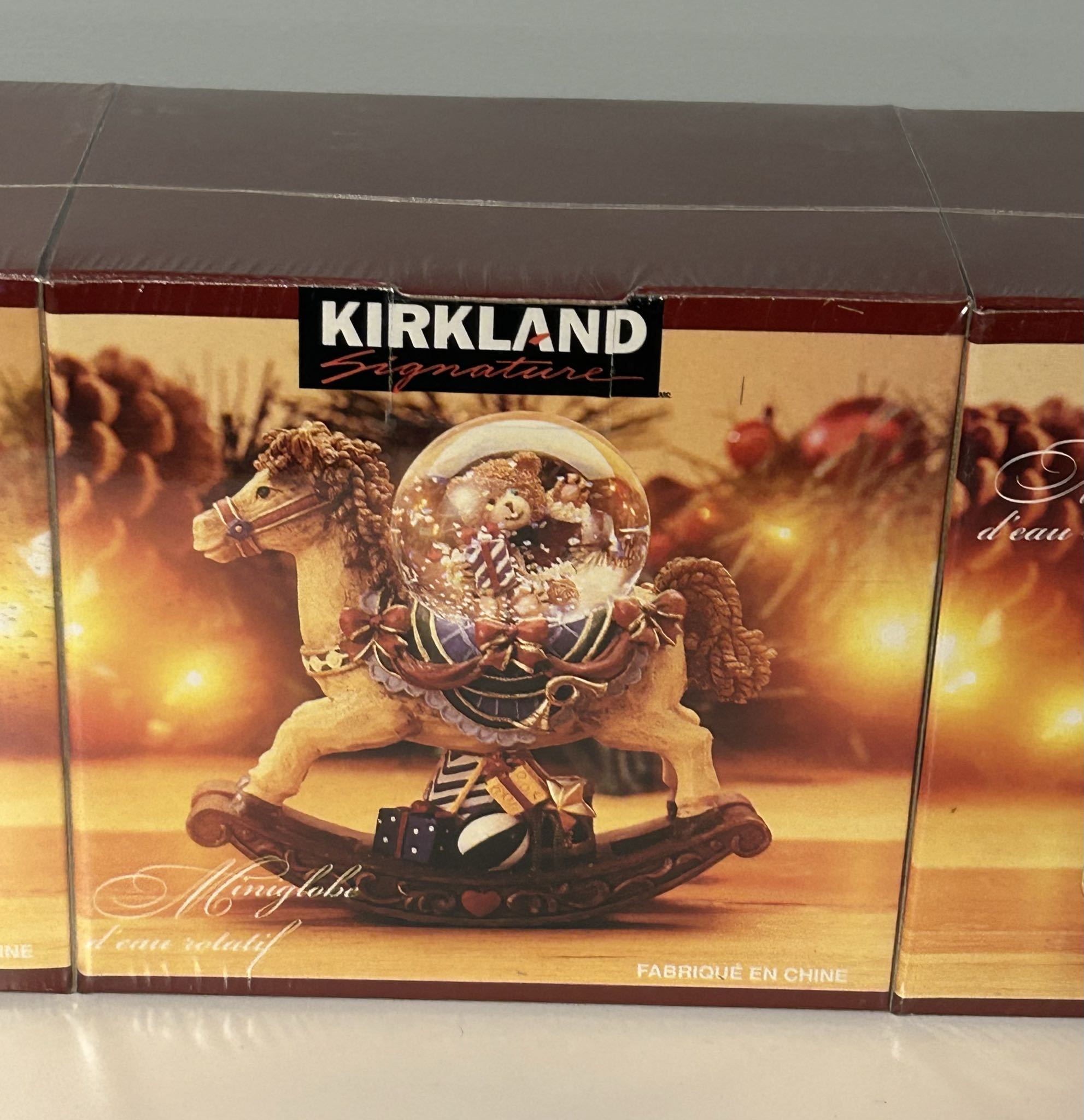Kirkland Signature sealed set of 3 rocking mini Christmas water globes ...