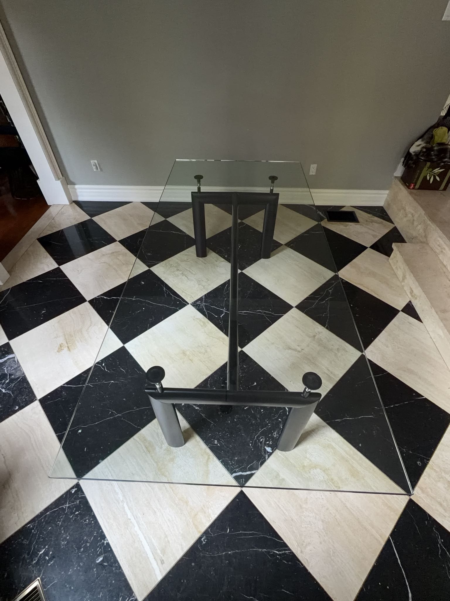 Glass Top Metal Dining Table | Maxsold