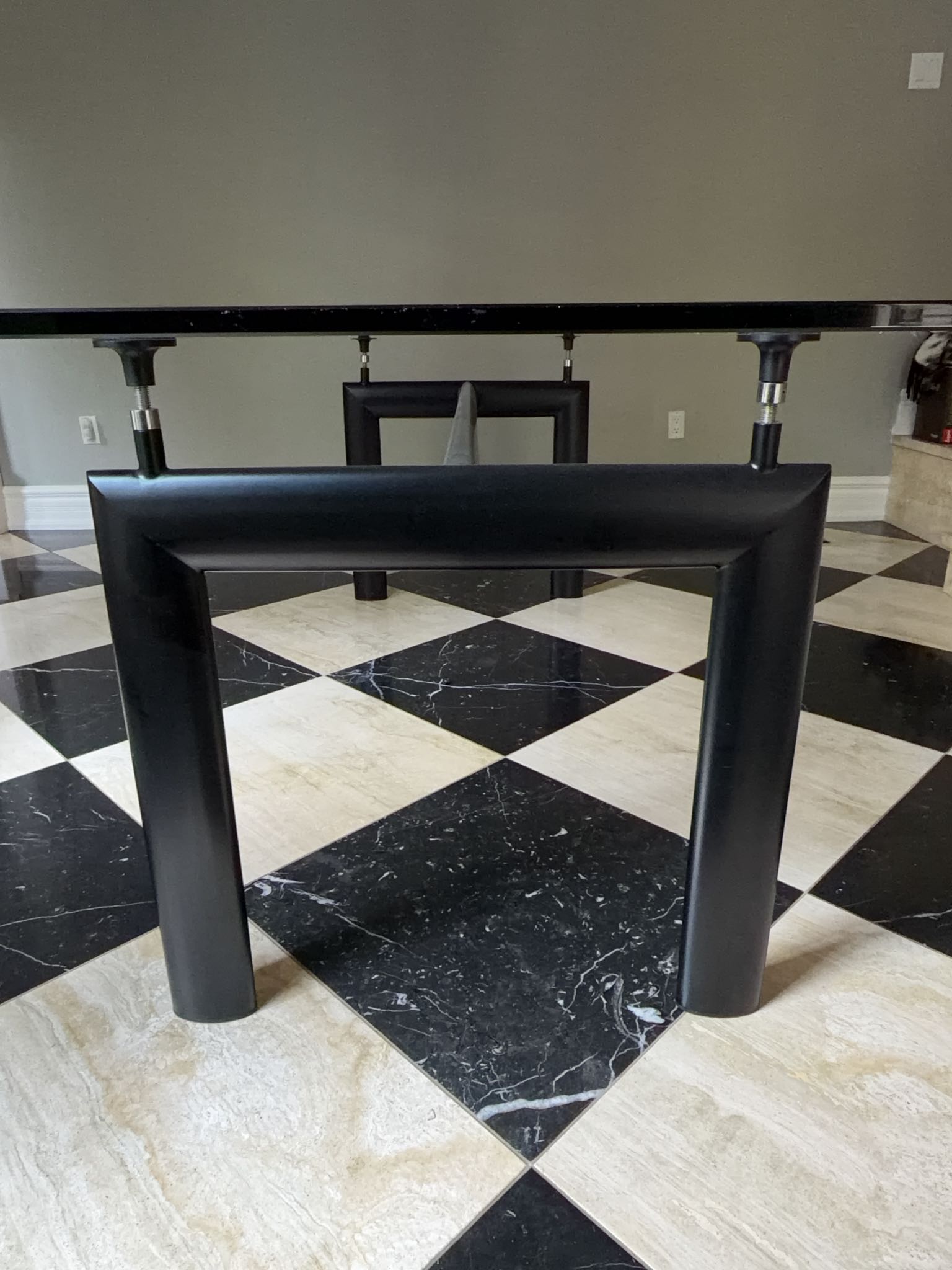 Glass Top Metal Dining Table | Maxsold