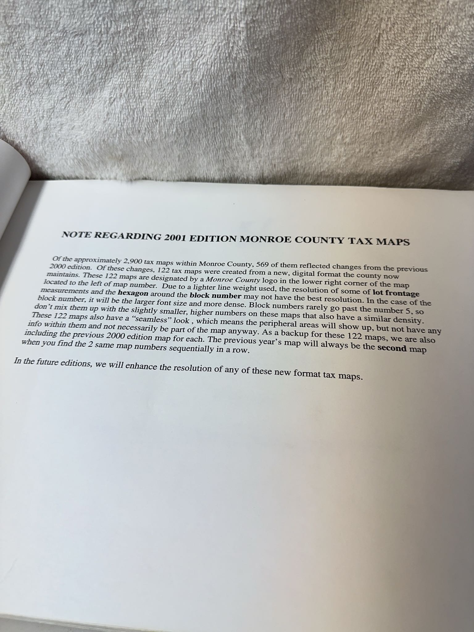 Landata 2001 Monroe County NY oversized map book | Maxsold