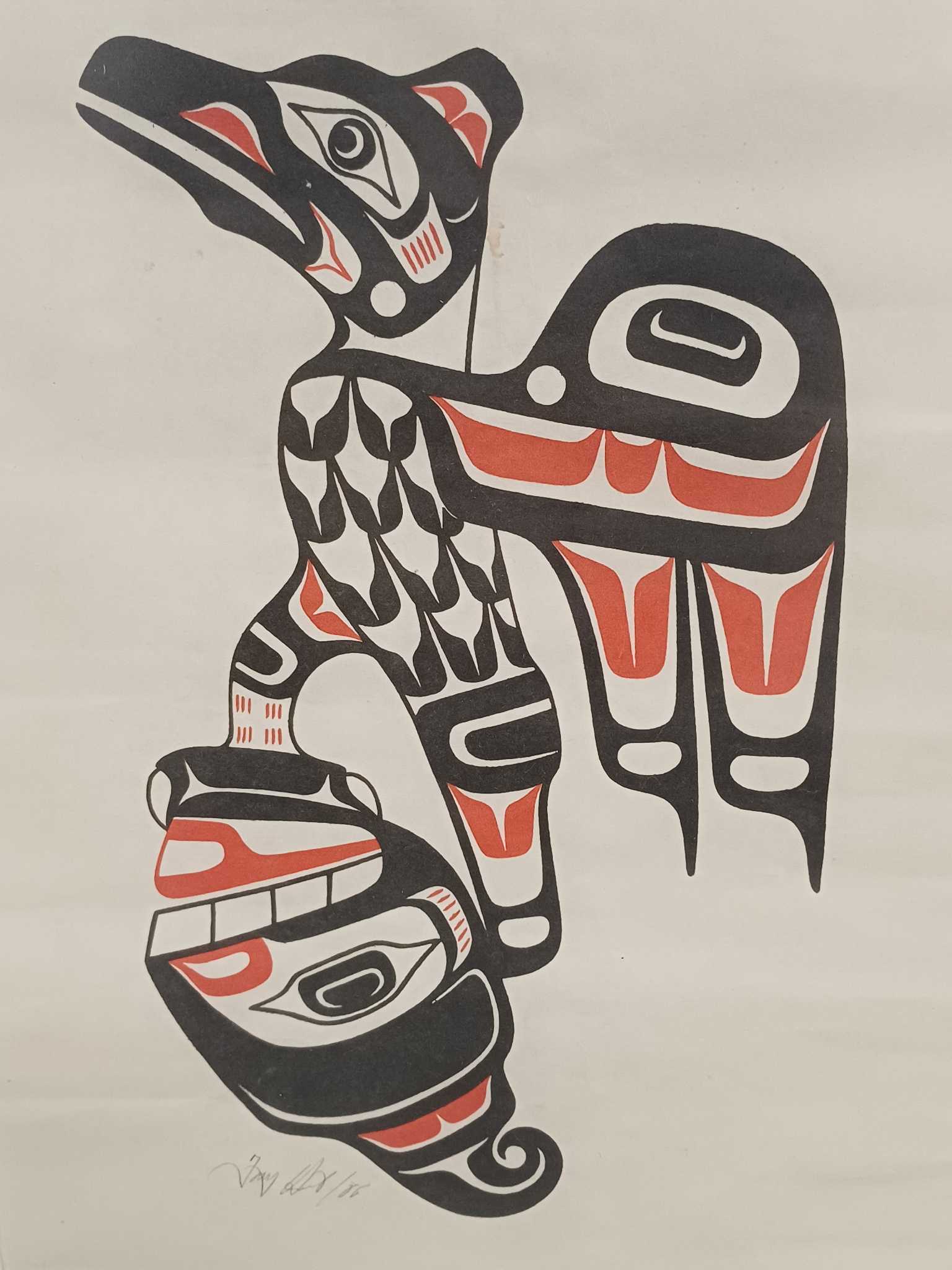 Tony Hunt signed lithograph Kwa-Gulth Raven | Maxsold
