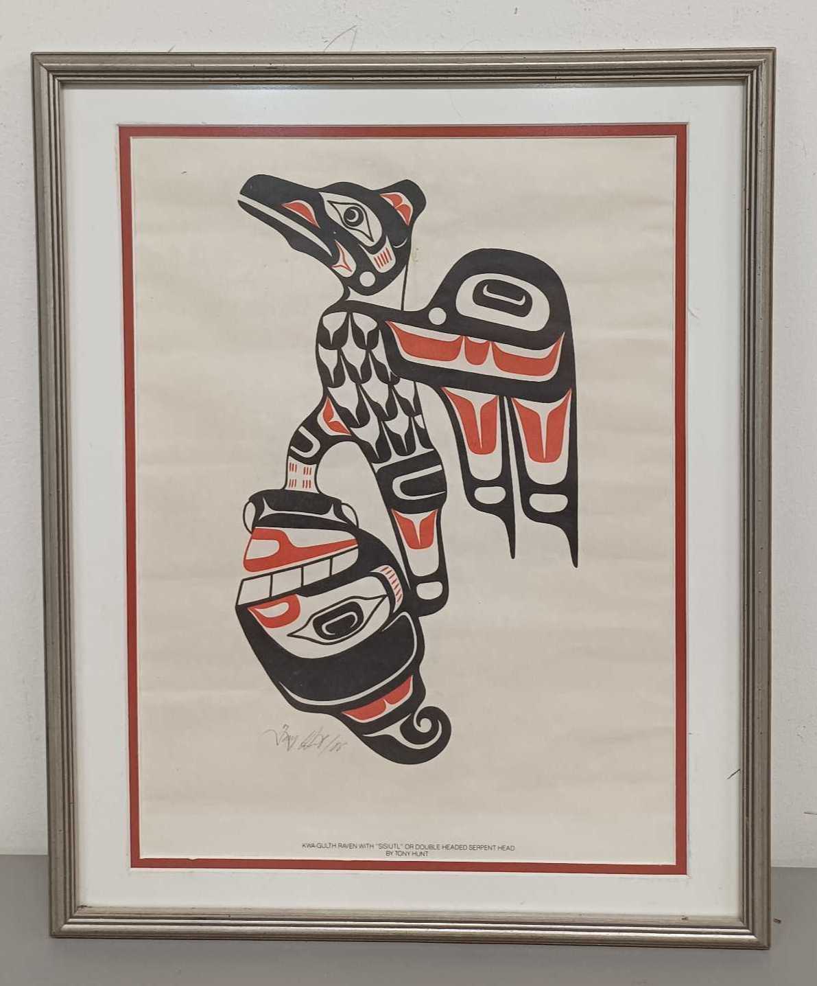 Tony Hunt signed lithograph Kwa-Gulth Raven | Maxsold