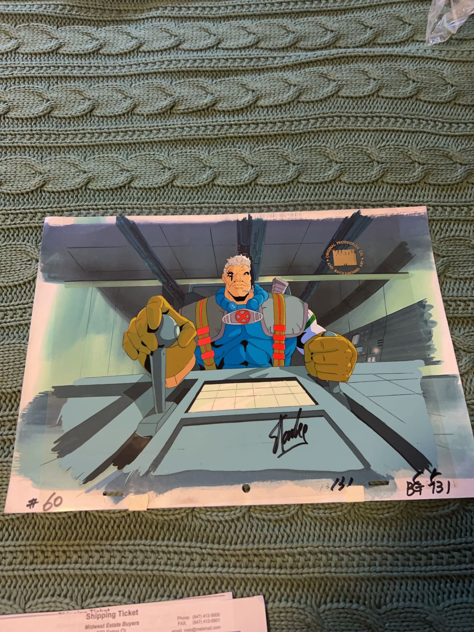 X-Men Cable signed animation cel | Maxsold
