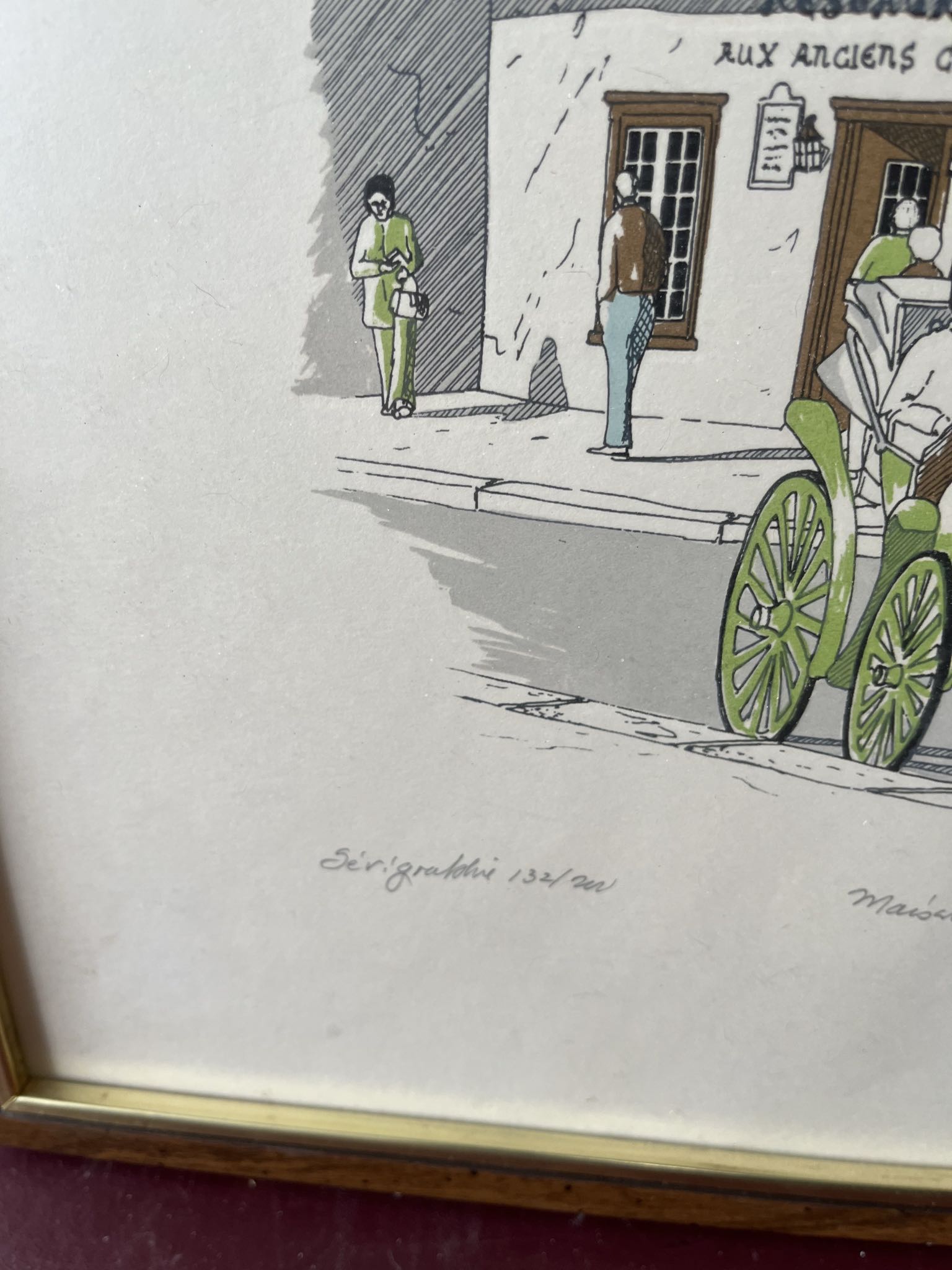 Framed Limited Edition Horse and Carriage Serigraph 132/200 | Maxsold