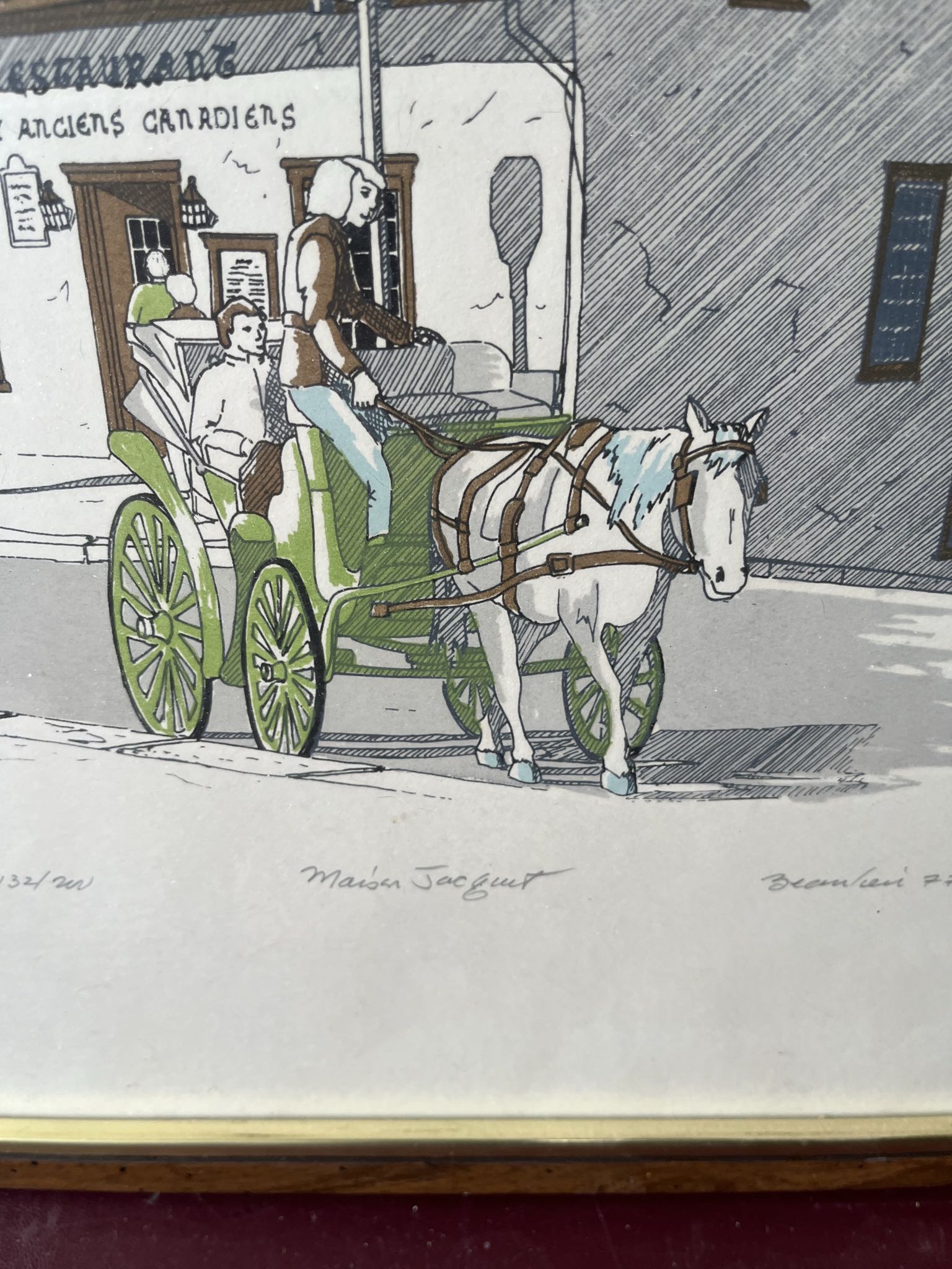 Framed Limited Edition Horse and Carriage Serigraph 132/200 | Maxsold