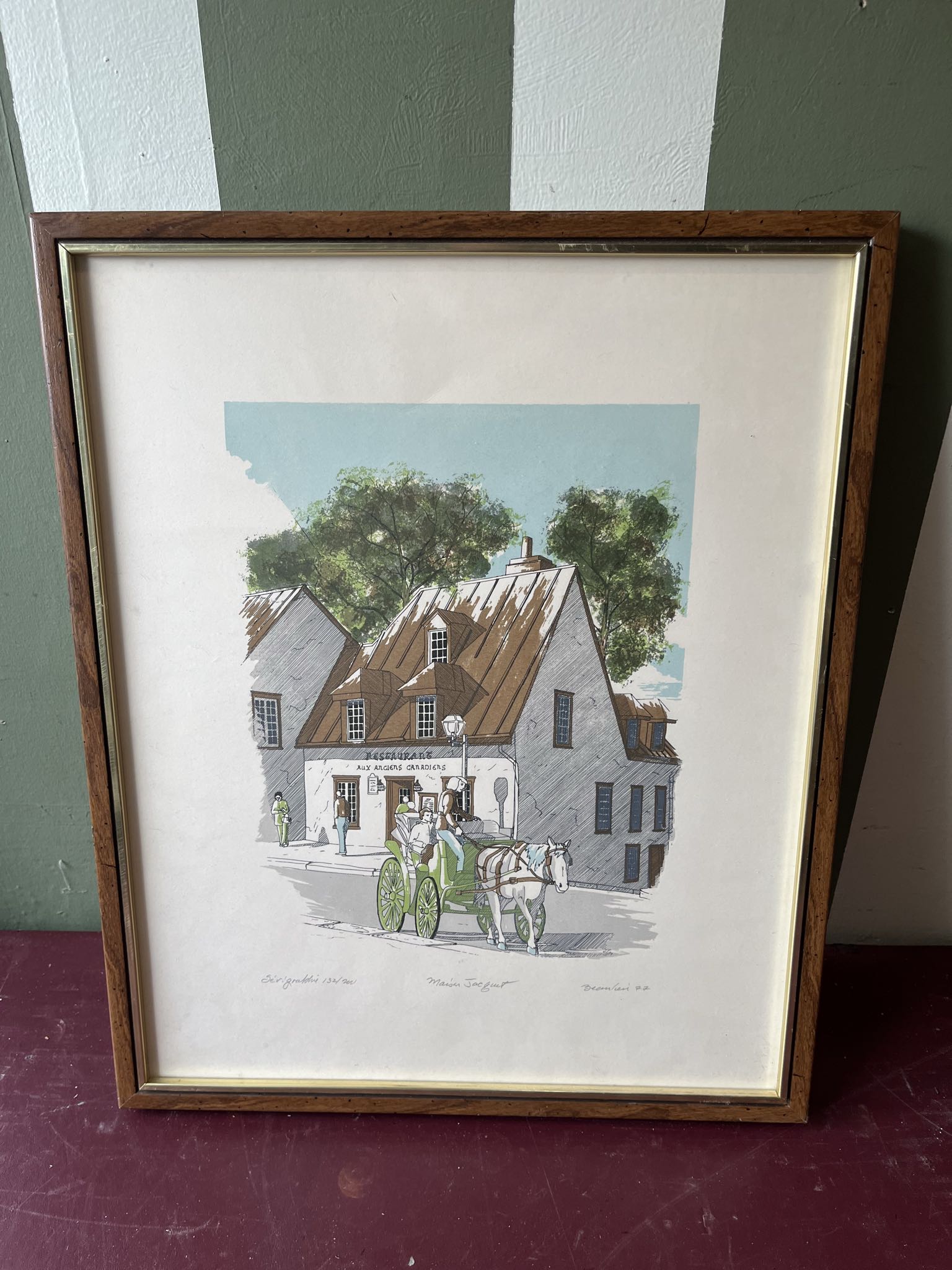 Framed Limited Edition Horse and Carriage Serigraph 132/200 | Maxsold