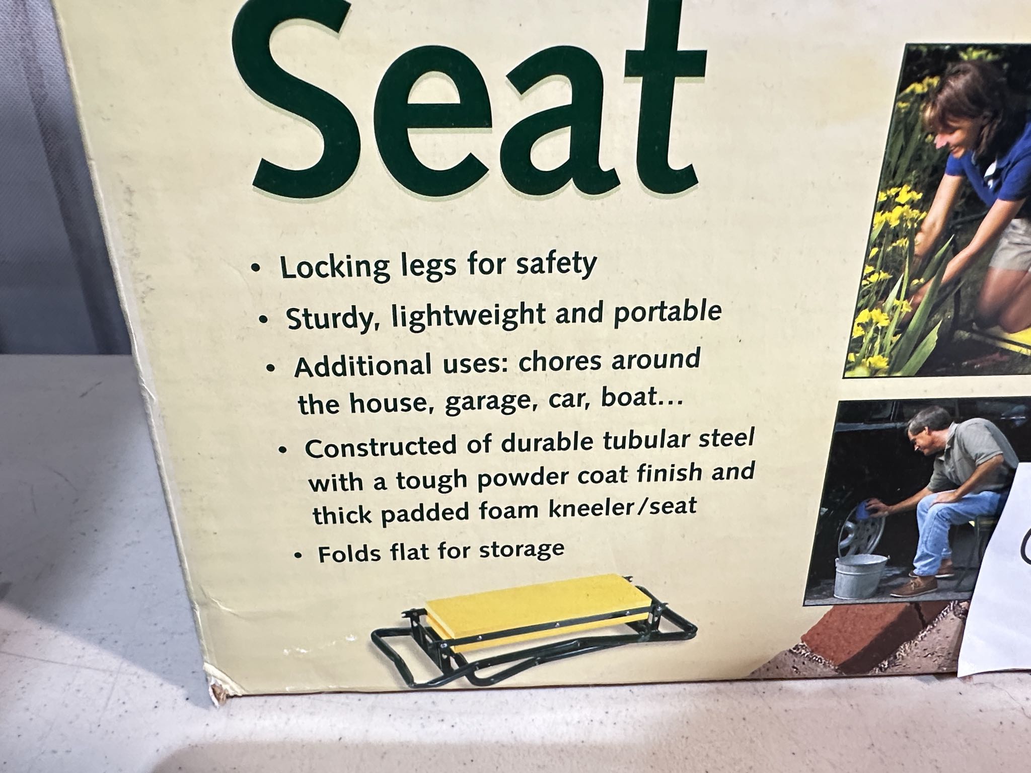 Rumford Gardener folding kneeler seat and long-handled weeder | Maxsold