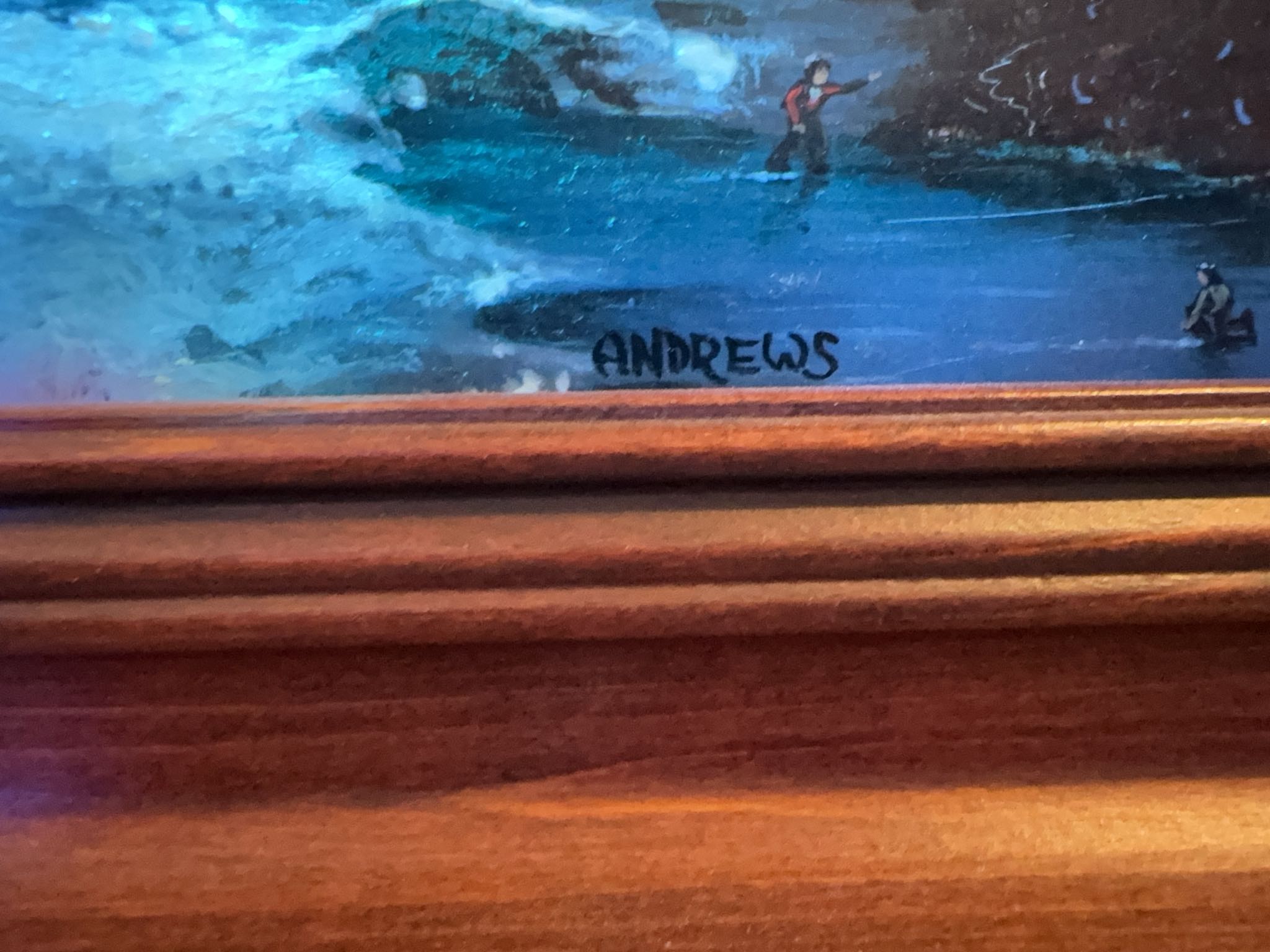 Signed Andrews Original Oil Landscape Seascape | Maxsold