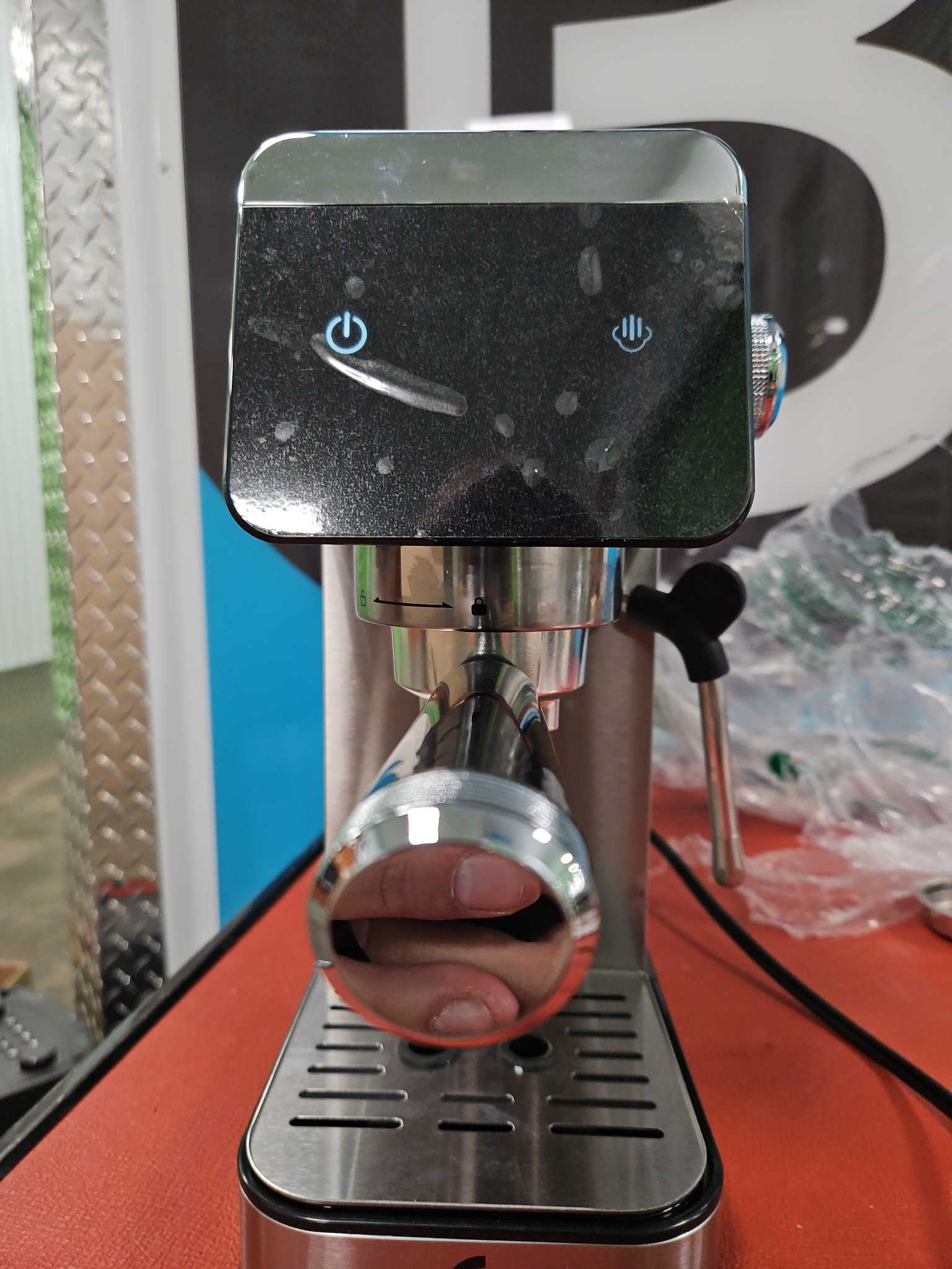 Stainless steel espresso maker AZ-EM1501 | Maxsold