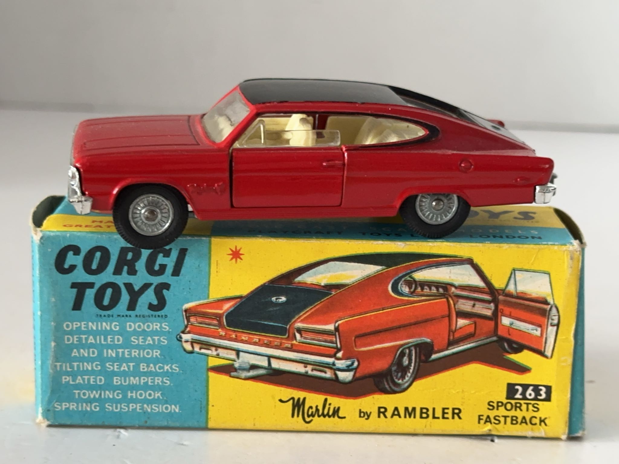 Corgi Marlin by Rambler Sports Fastback #263 die-cast model car with ...