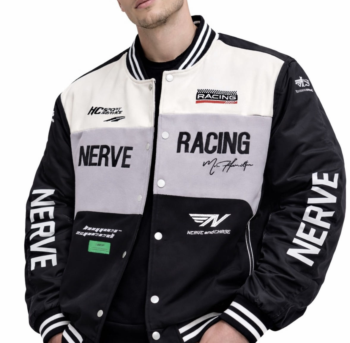 Nerve and Chase Racing varsity bomber jacket 5XL | Maxsold