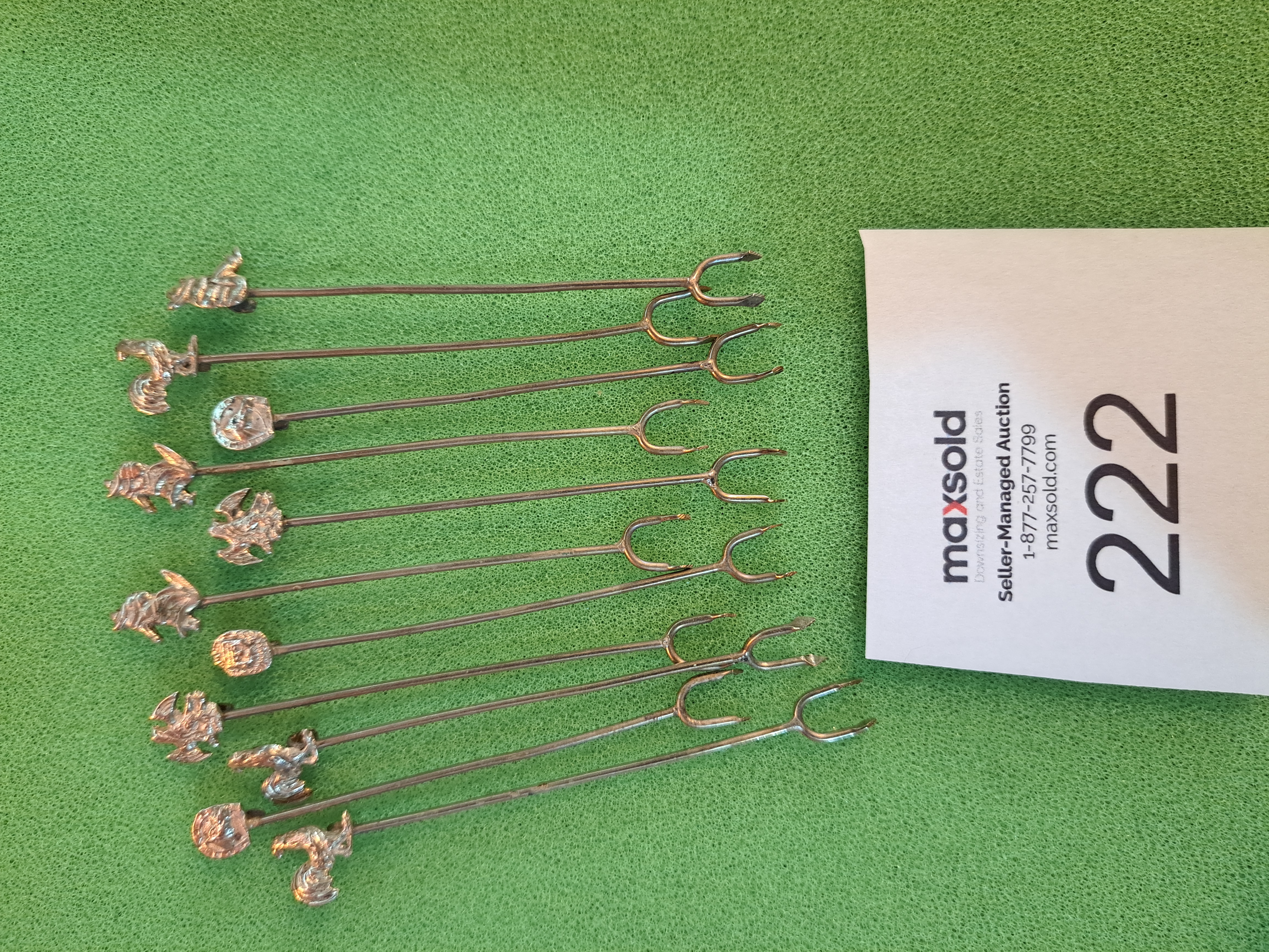 Taxco sterling silver animal cocktail picks | Maxsold